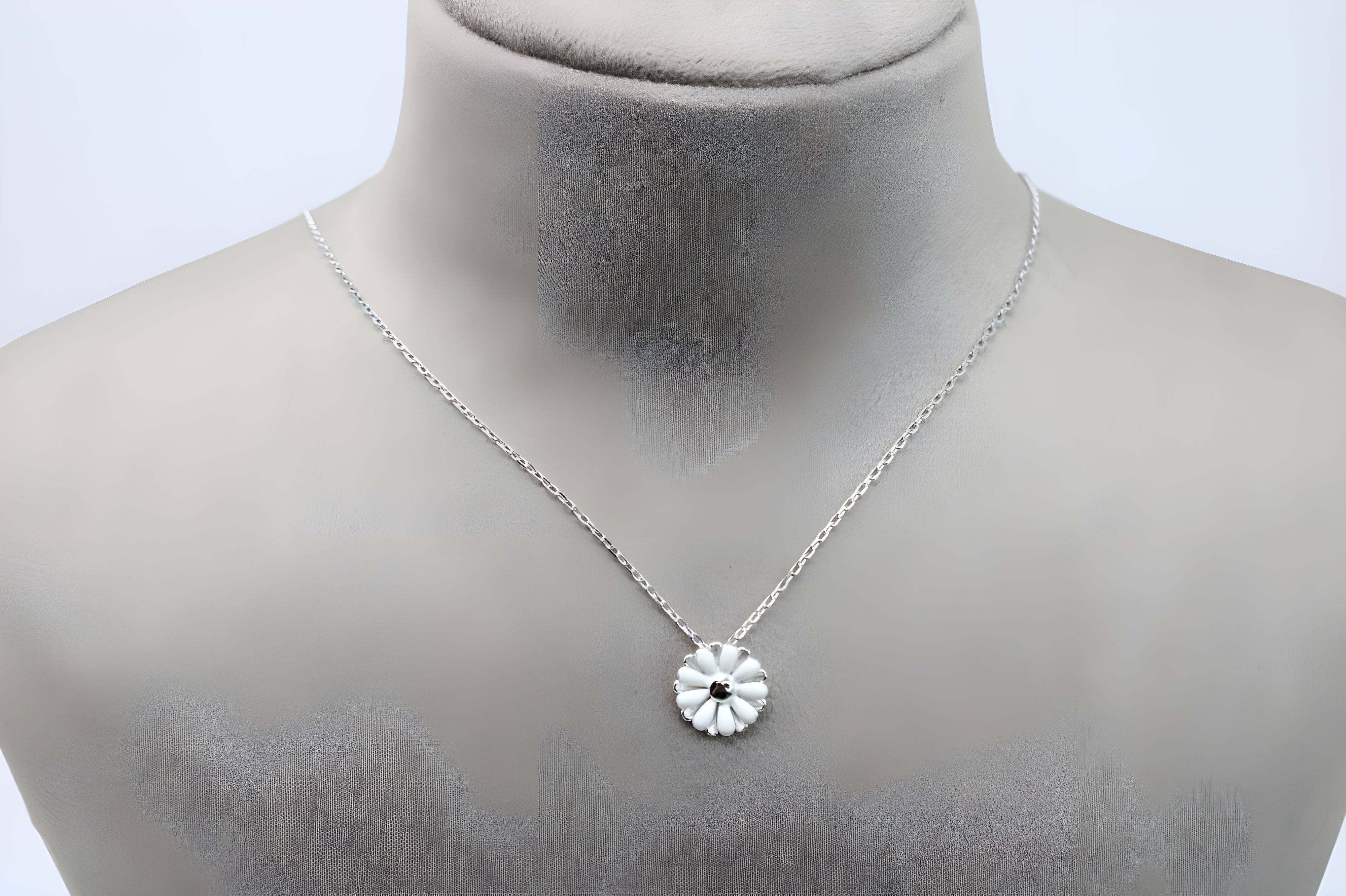 Serenity Wave Circle Pendant in Sterling Silver