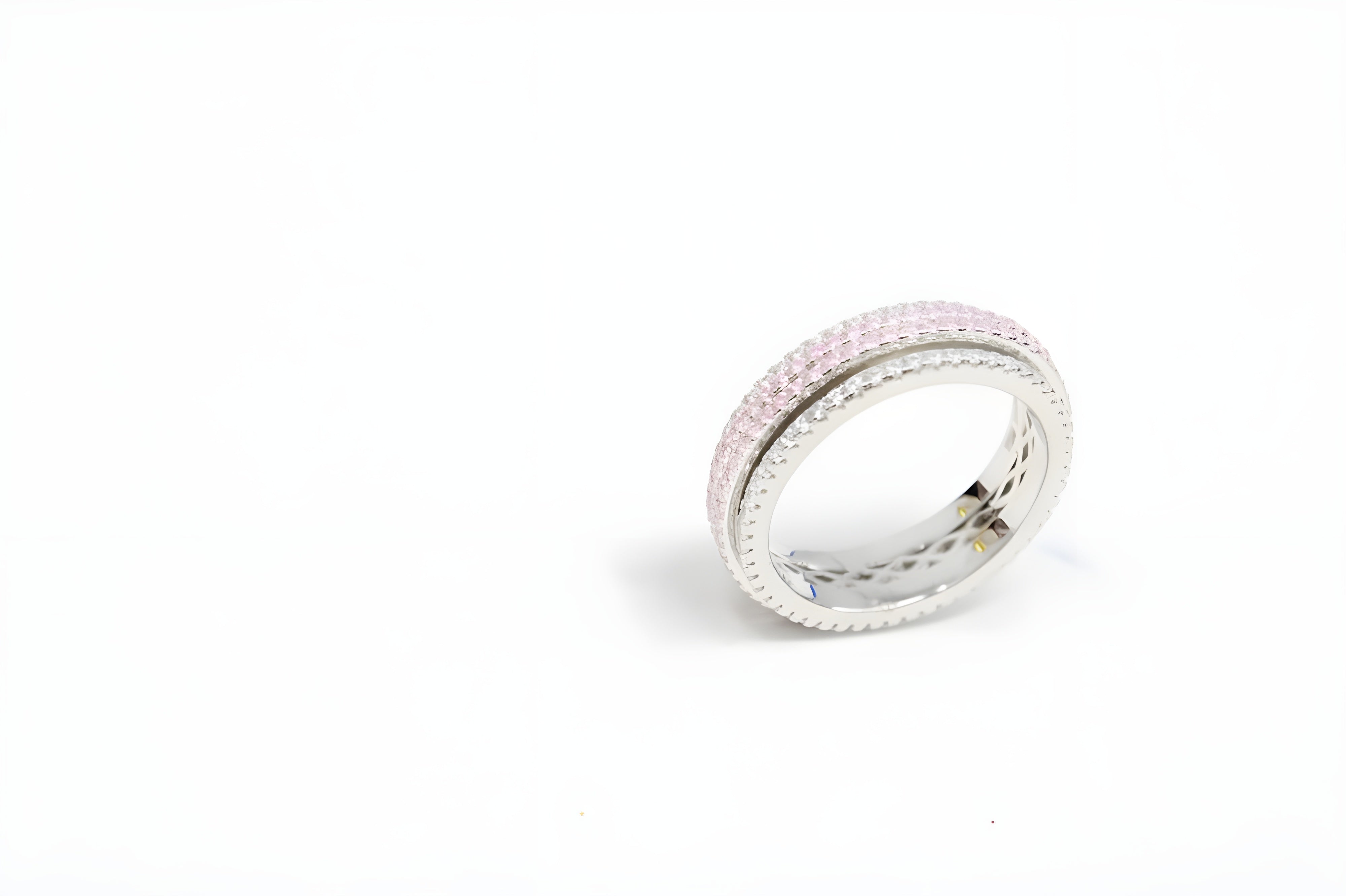 Radiant Lines Sterling Silver VeeLux Premium Crystal Center Ring