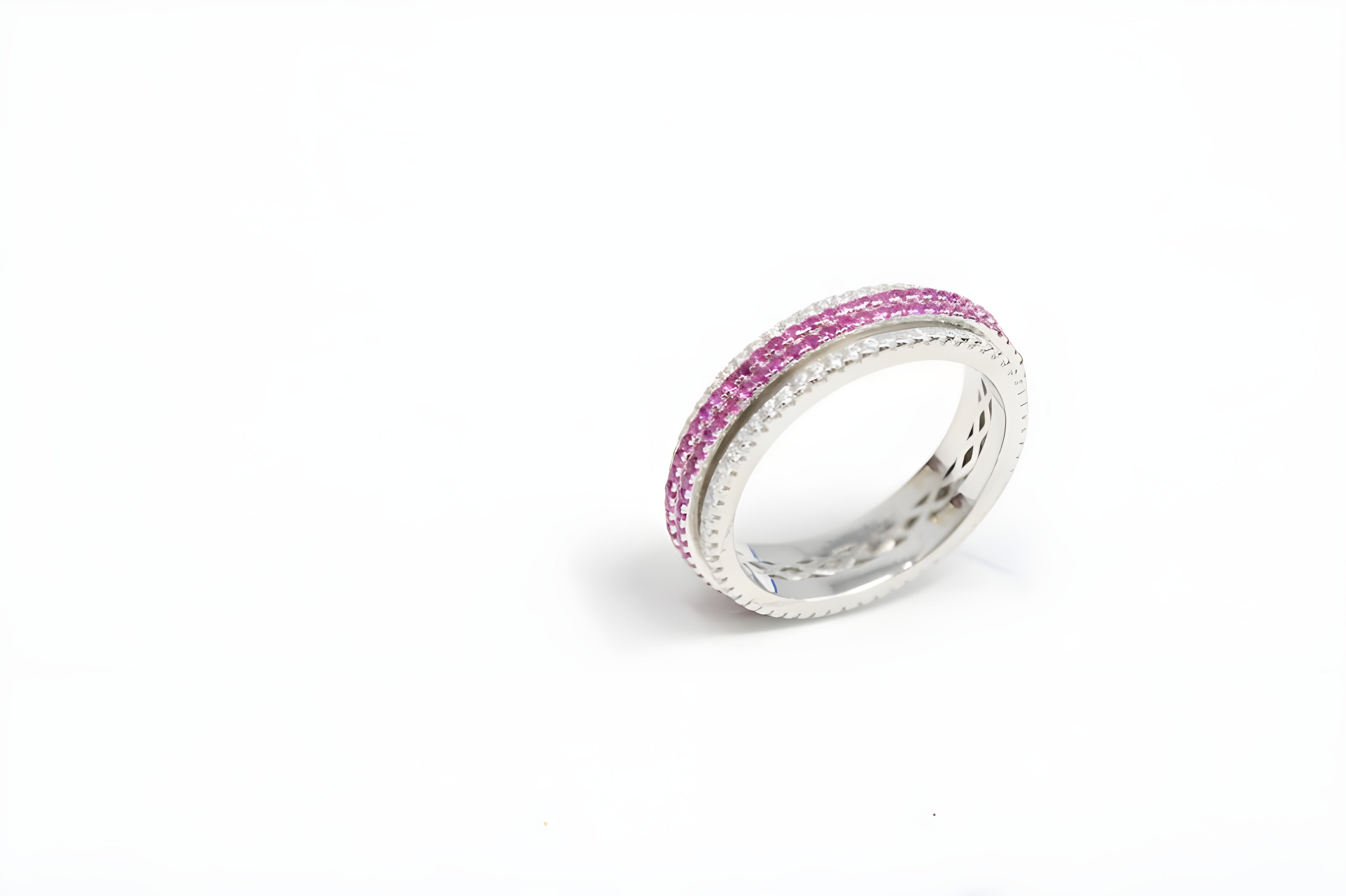 Radiant Lines Sterling Silver VeeLux Premium Crystal Center Ring