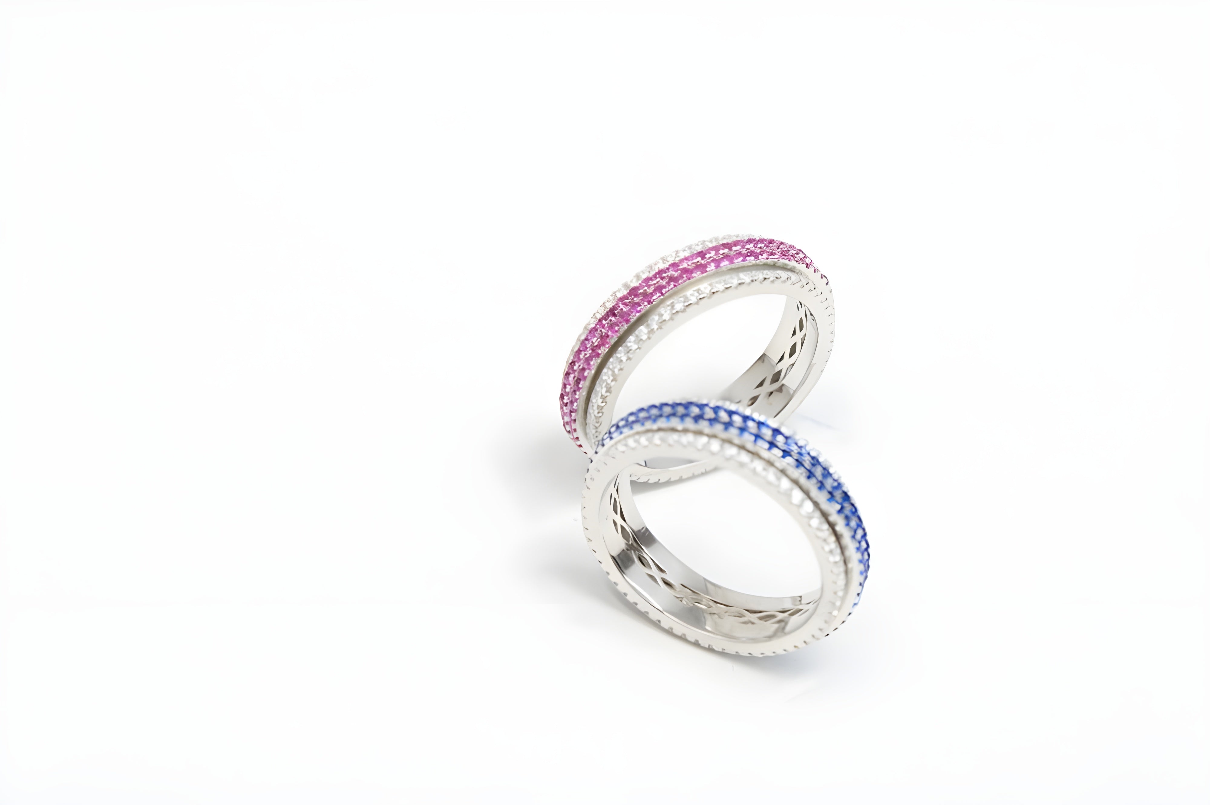 Radiant Lines Sterling Silver VeeLux Premium Crystal Center Ring