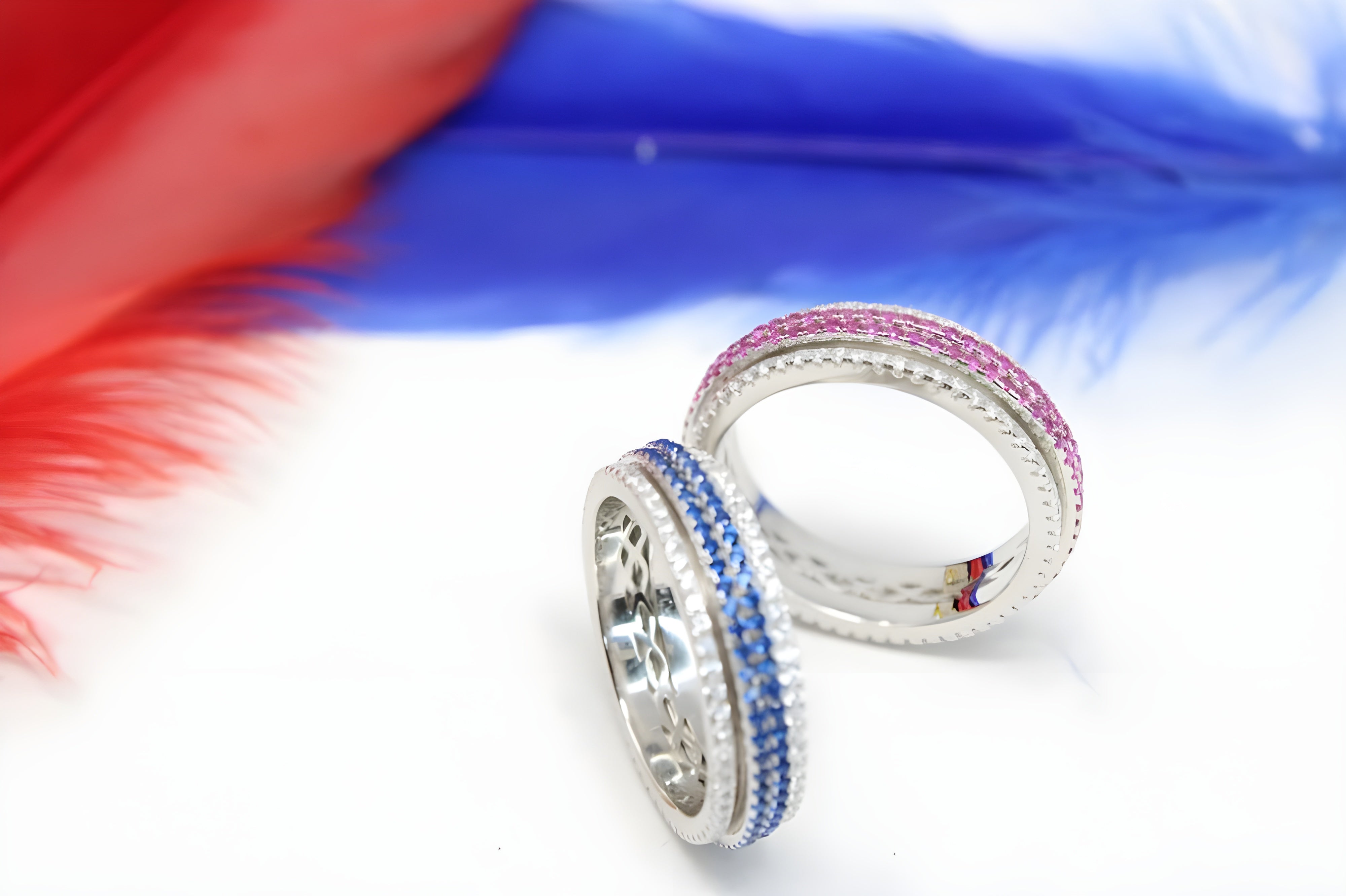 Radiant Lines Sterling Silver VeeLux Premium Crystal Center Ring