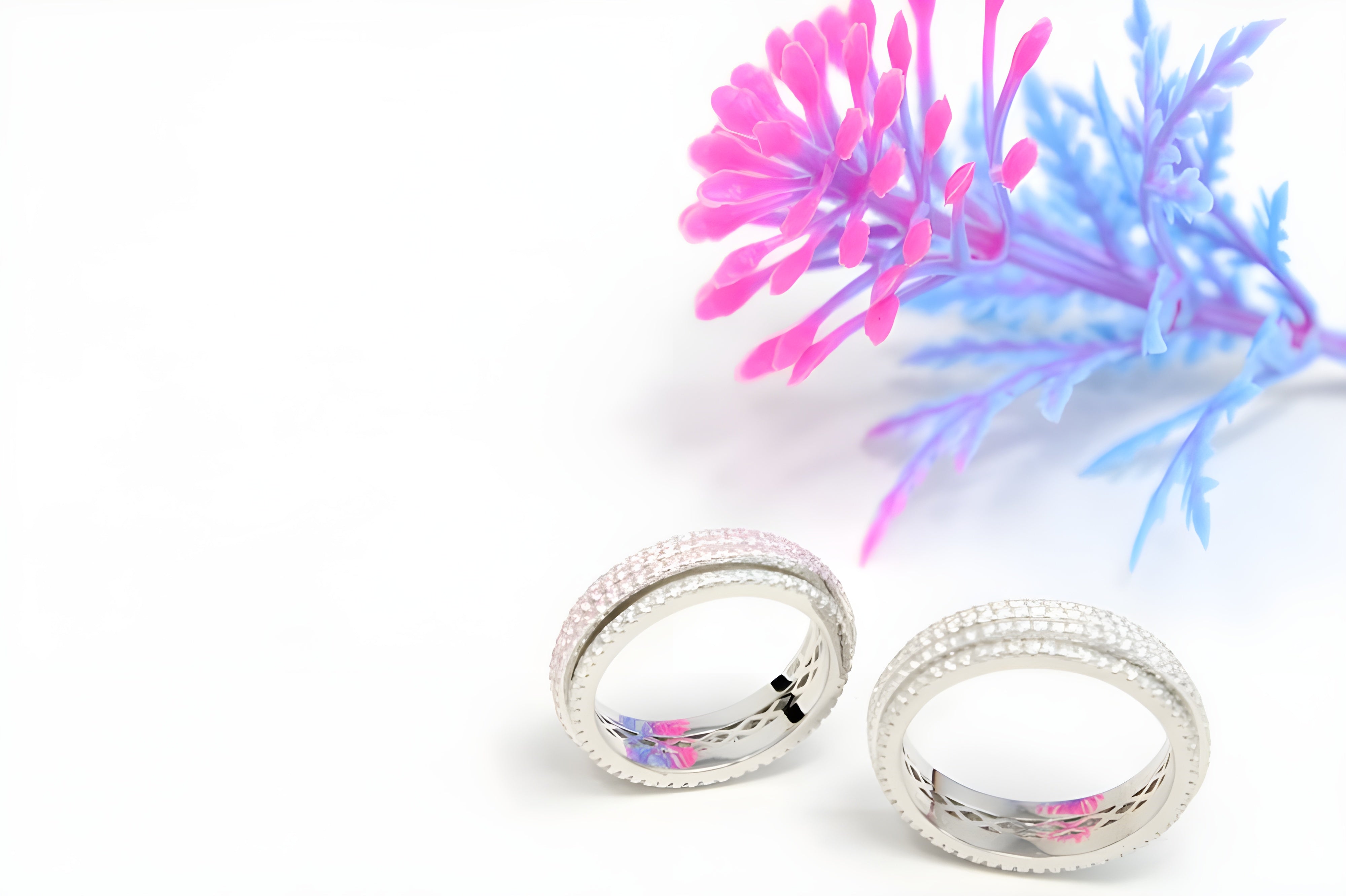 Radiant Lines Sterling Silver VeeLux Premium Crystal Center Ring