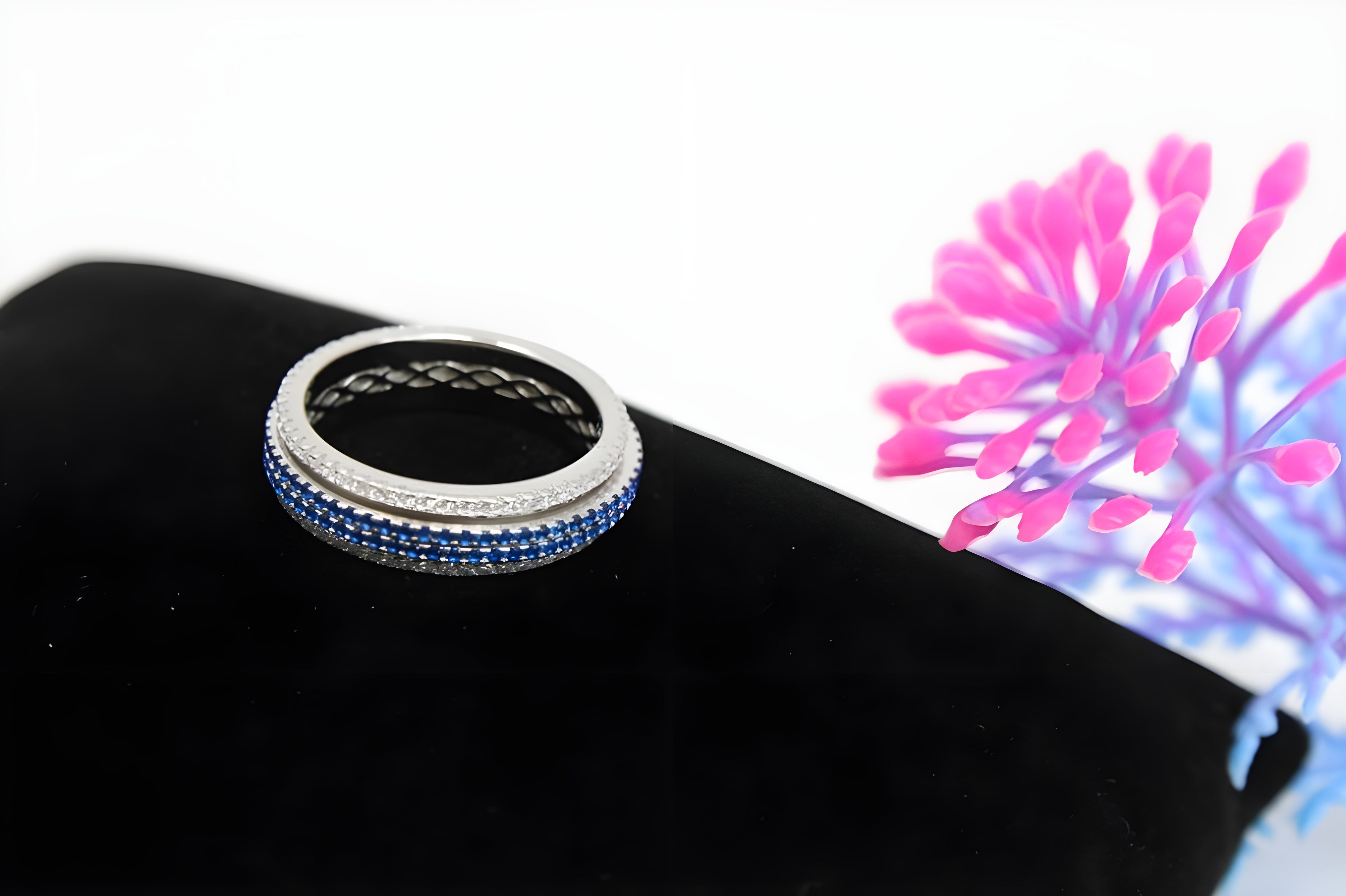 Radiant Lines Sterling Silver VeeLux Premium Crystal Center Ring