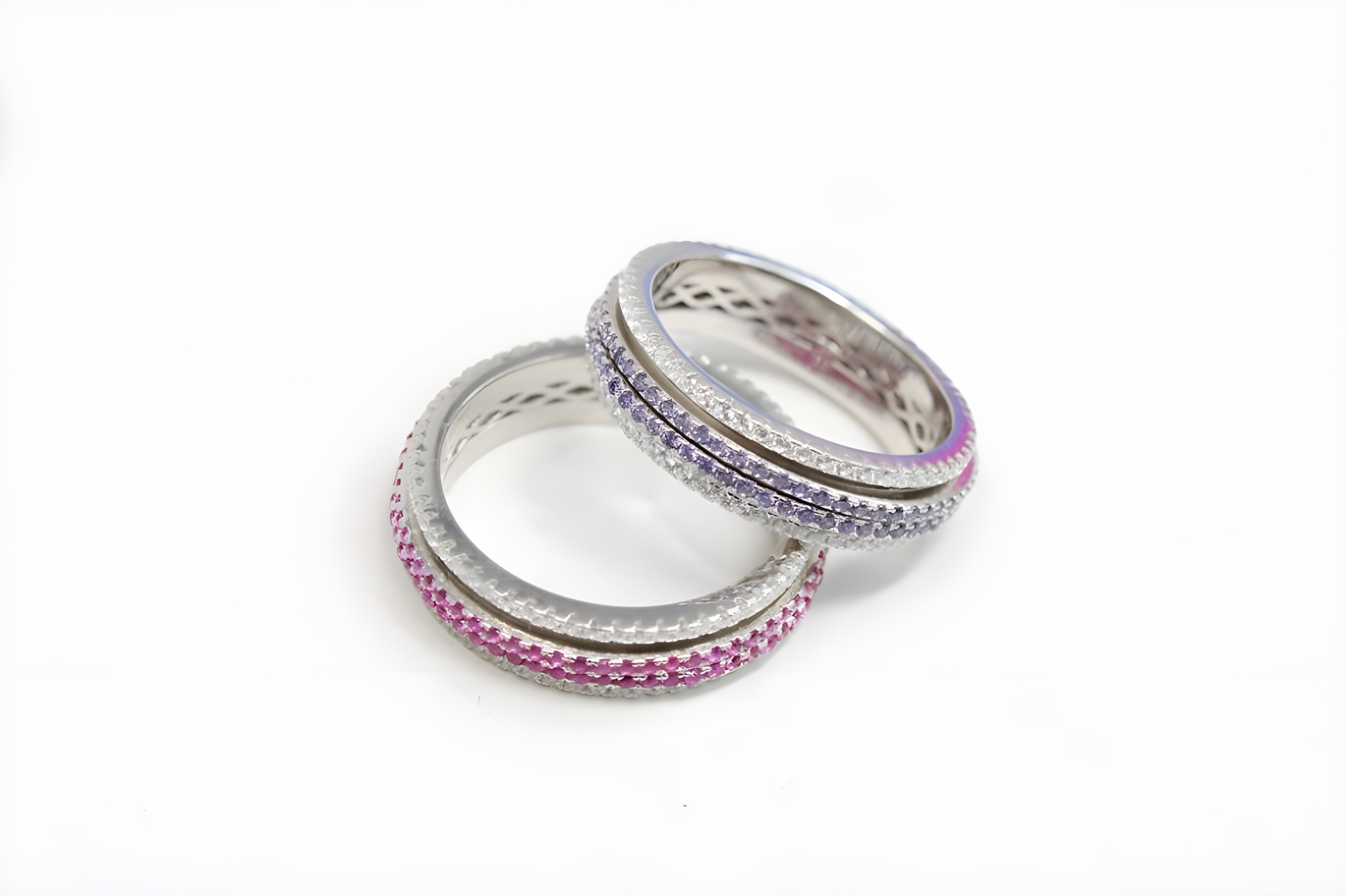 Radiant Lines Sterling Silver VeeLux Premium Crystal Center Ring
