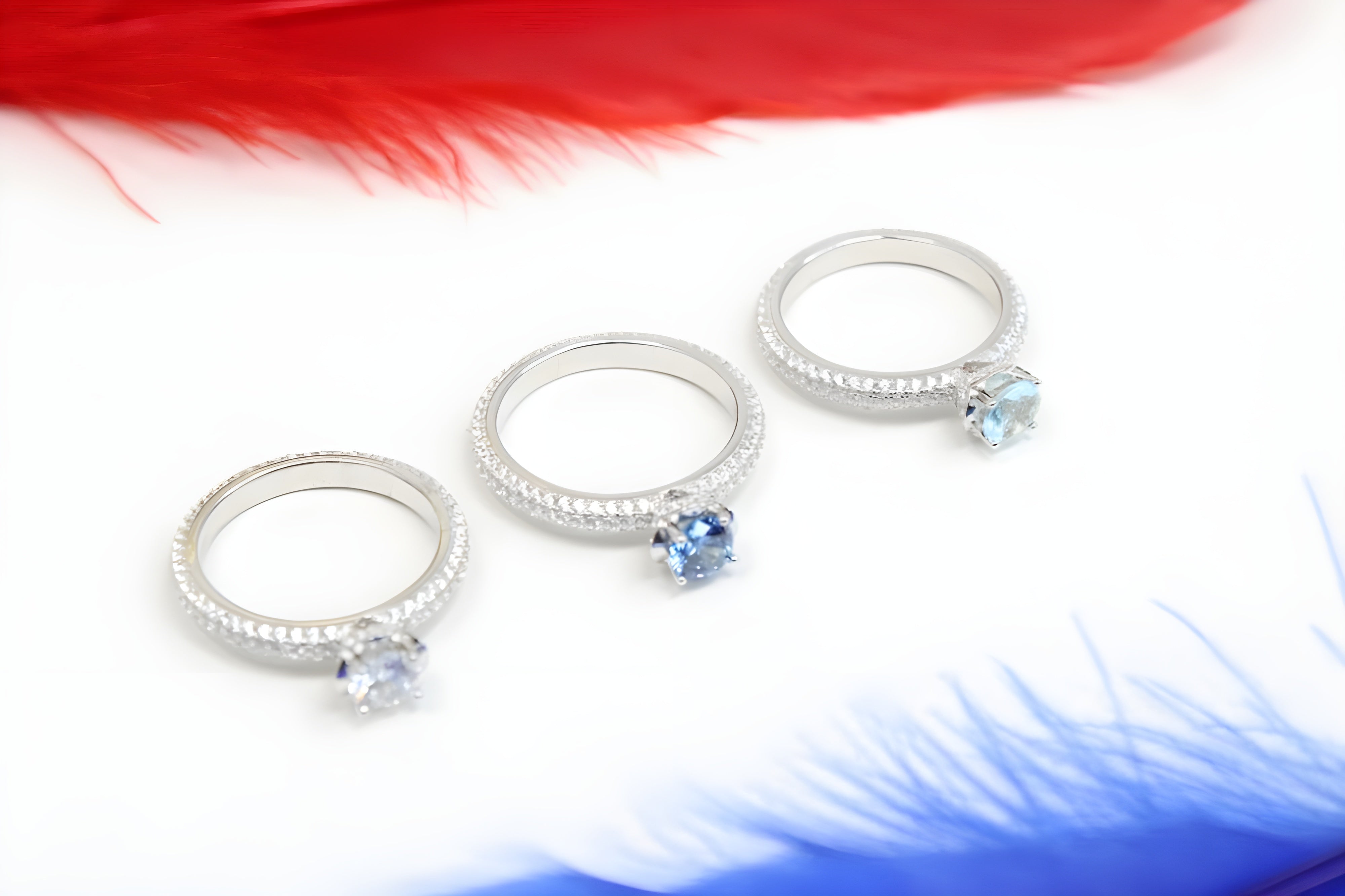 Celestial Sparkle Sterling Silver VeeLux Premium Crystal Ring