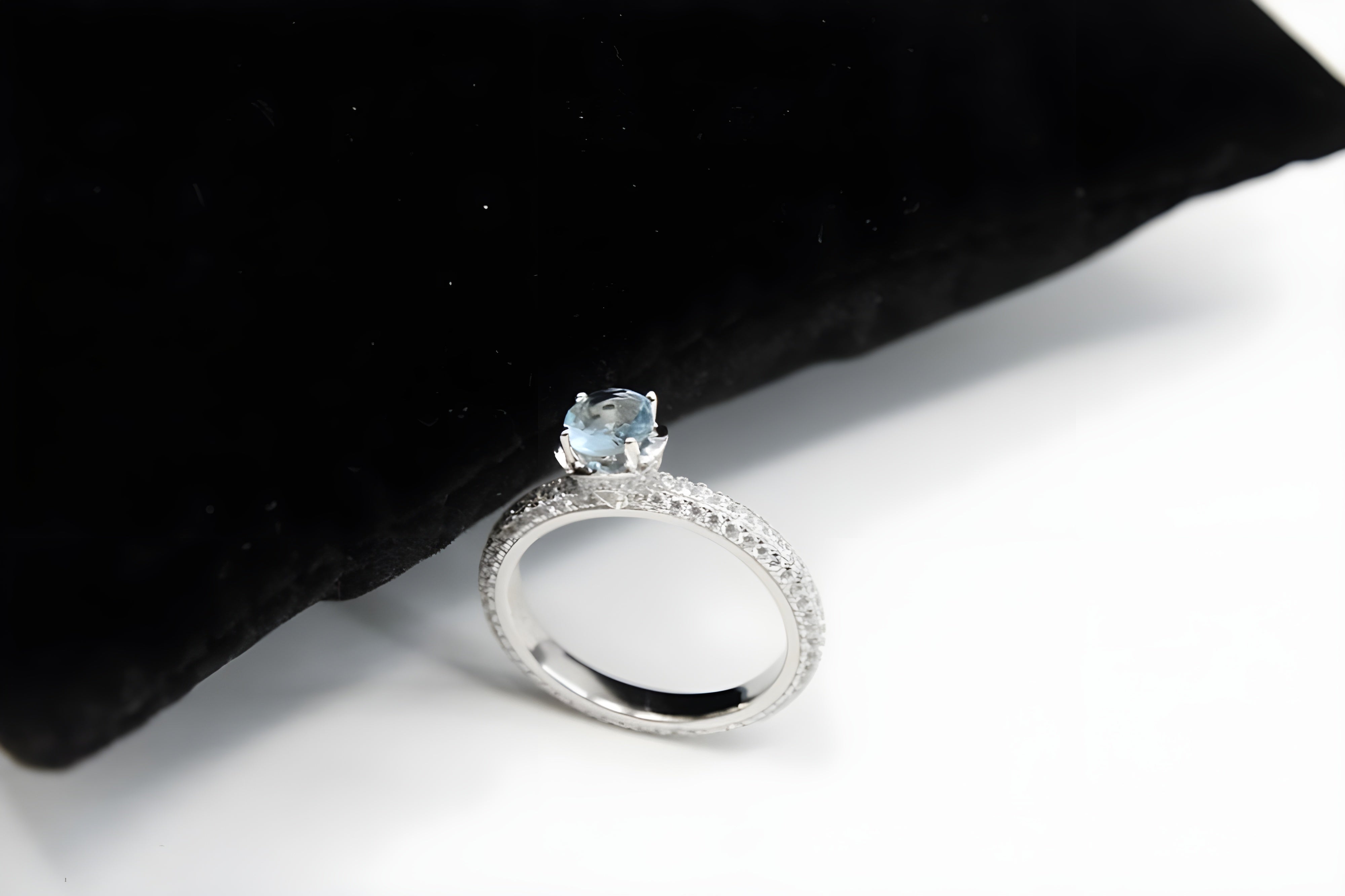 Celestial Sparkle Sterling Silver VeeLux Premium Crystal Ring