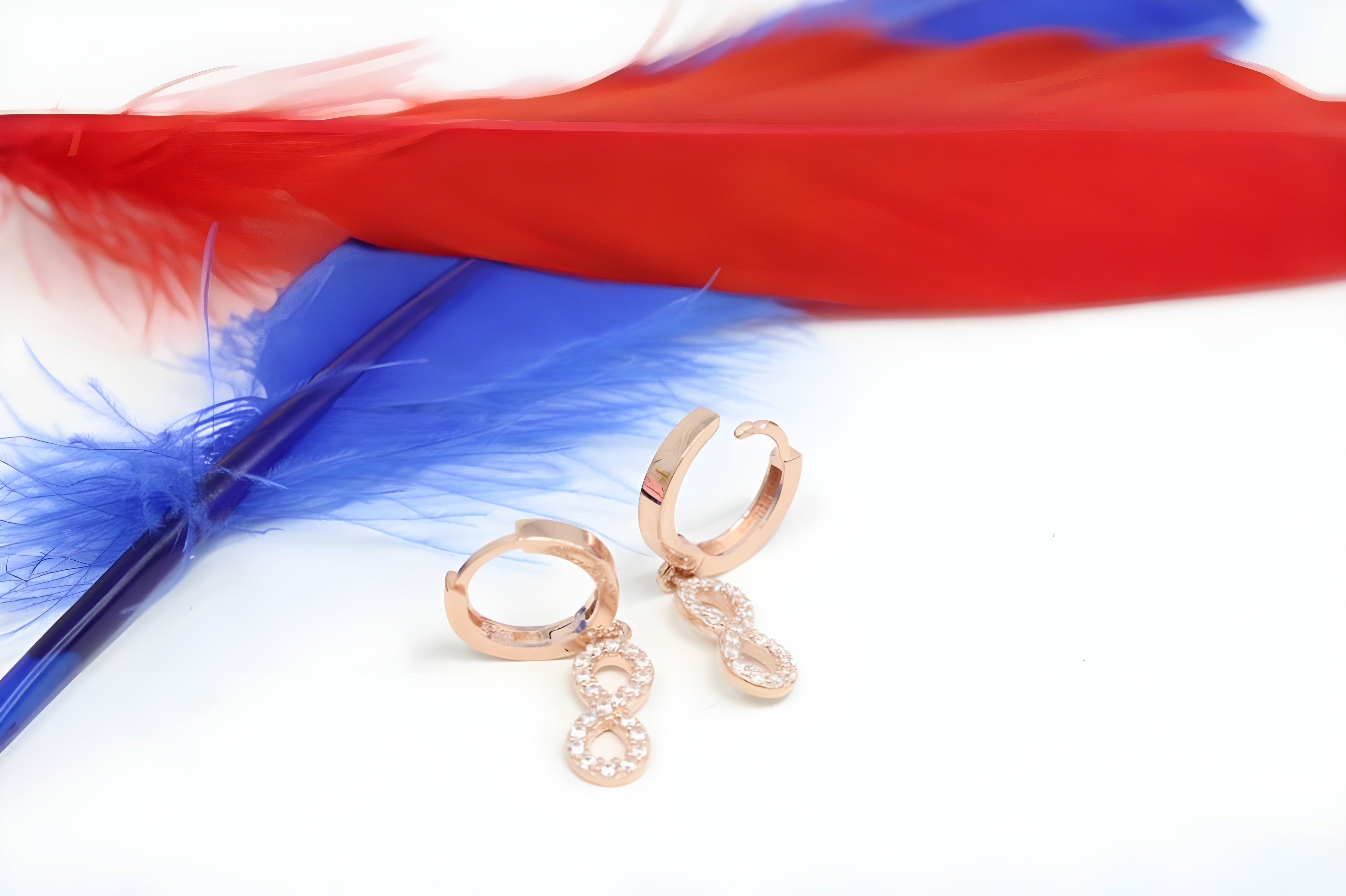 Golden Cascade 92.5 Sterling Silver with Copper Gold Dangling Earrings
