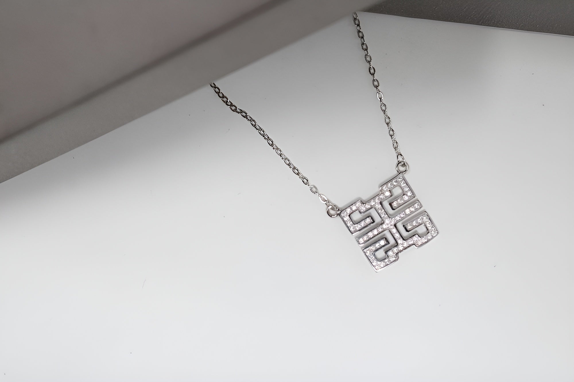 Contemporary VeeLux Crystal Geometric Pendant