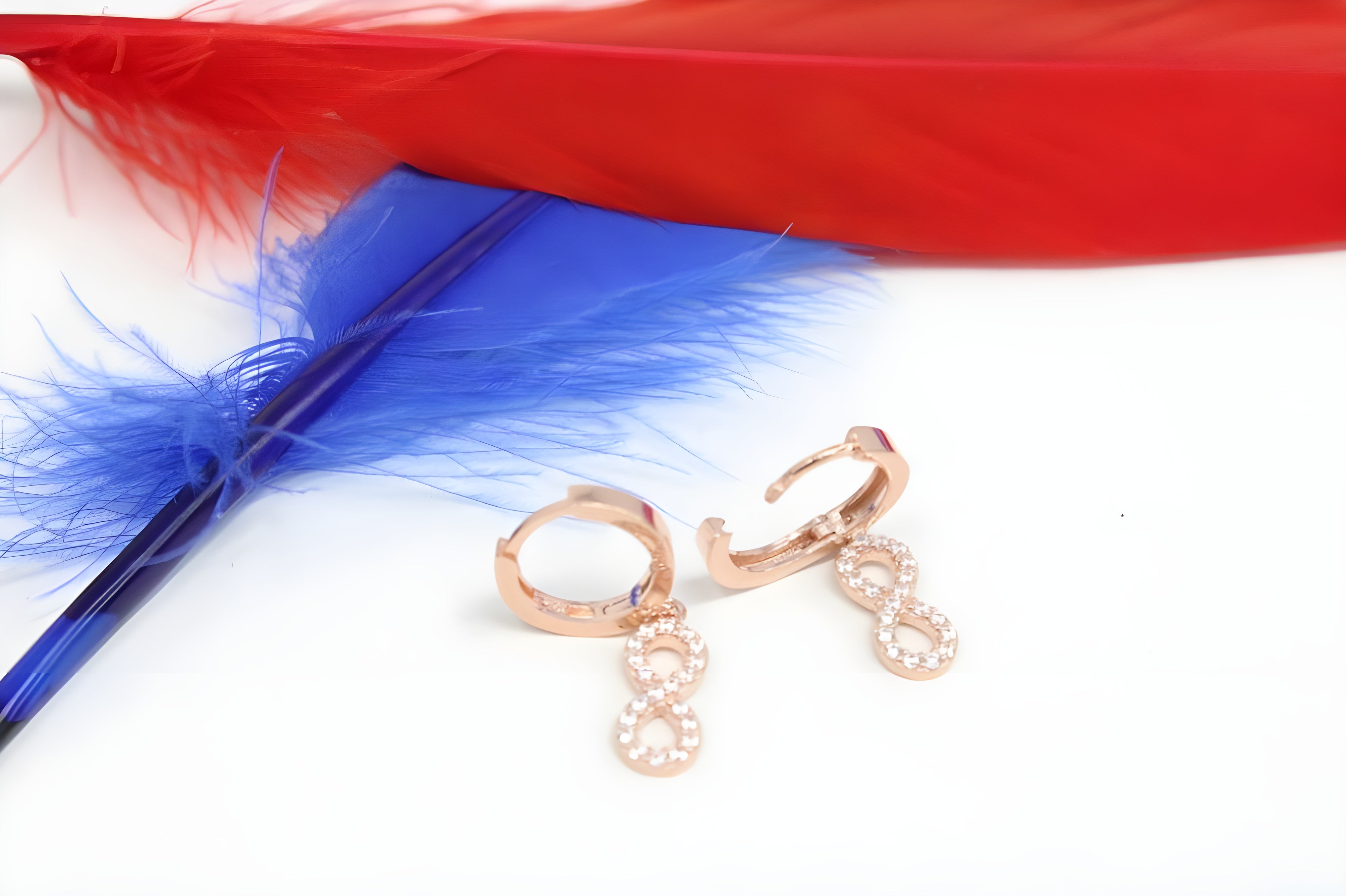 Golden Cascade 92.5 Sterling Silver with Copper Gold Dangling Earrings