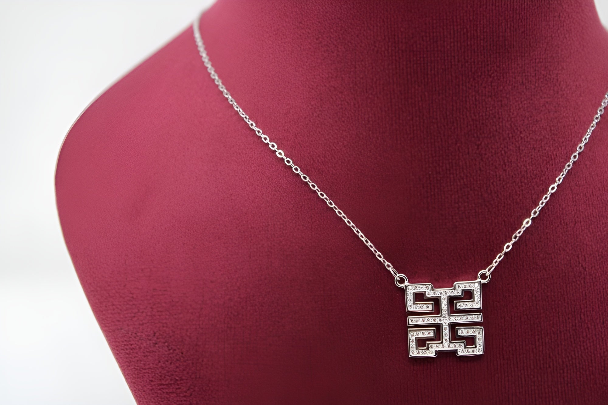 Contemporary VeeLux Crystal Geometric Pendant