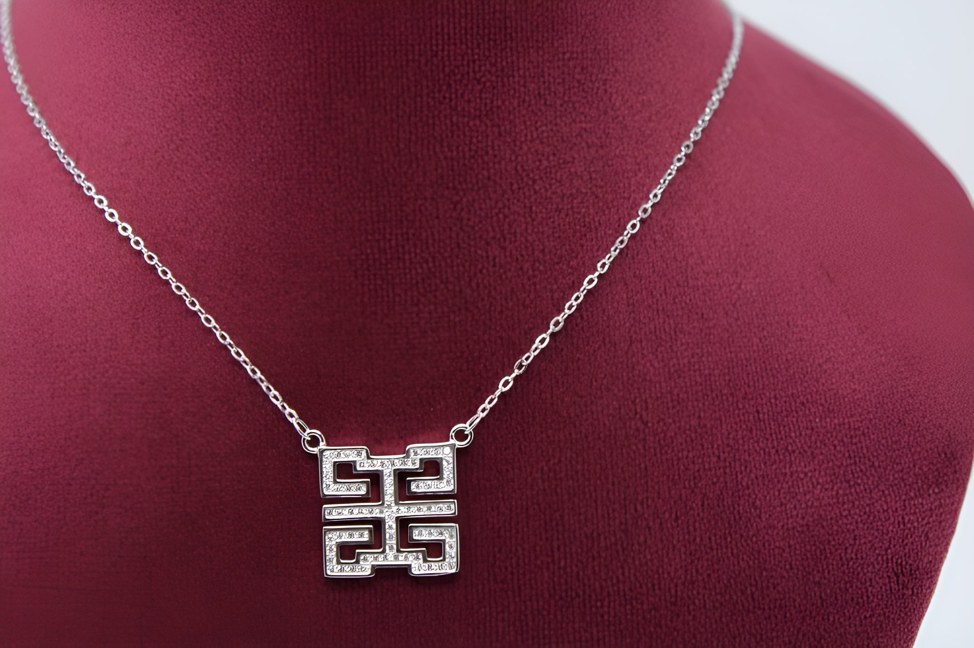 Contemporary VeeLux Crystal Geometric Pendant