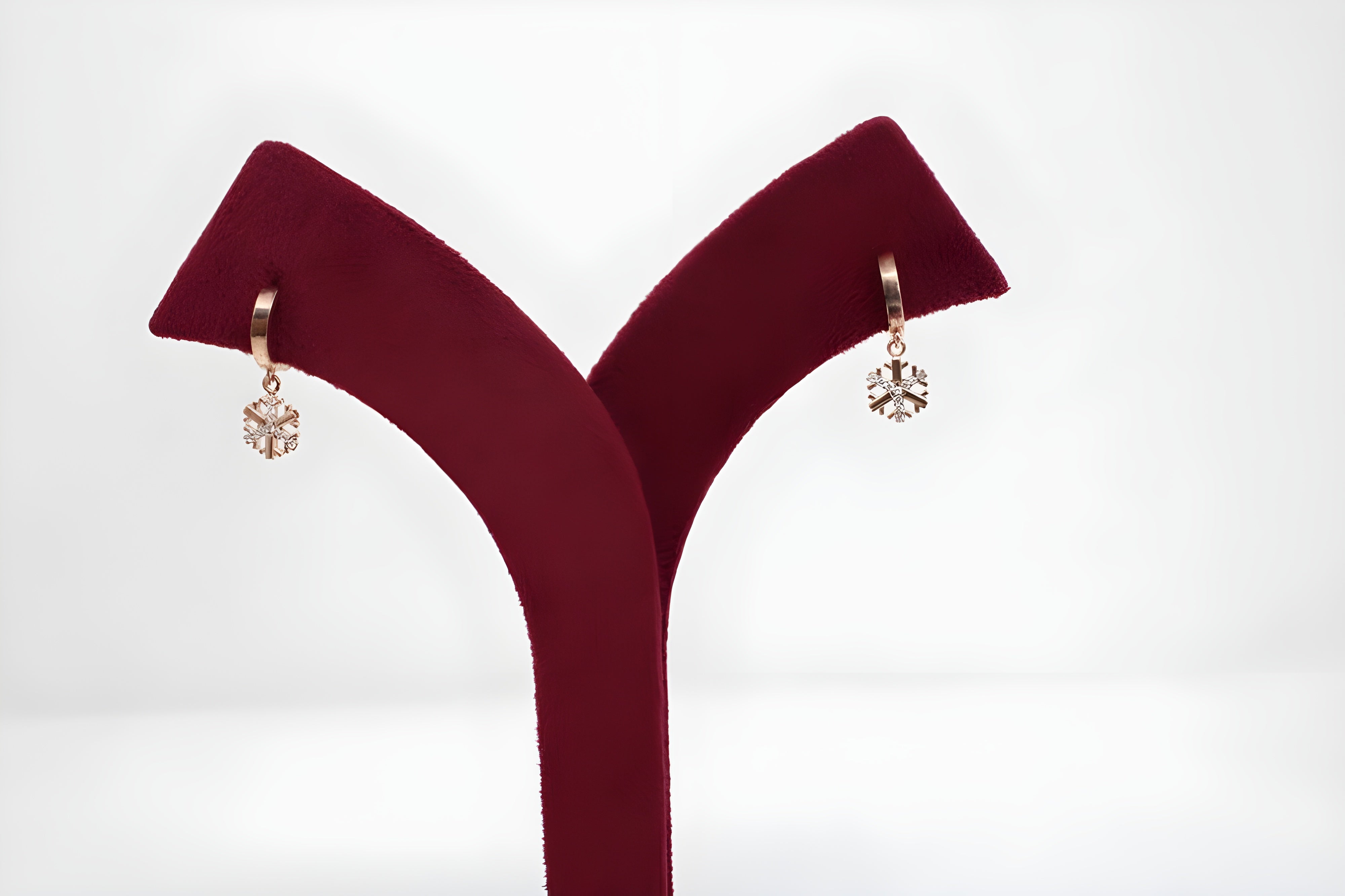 Gilded Blossom 92.5 Sterling Silver with Copper Gold Pretty Pink Flower Earrings
