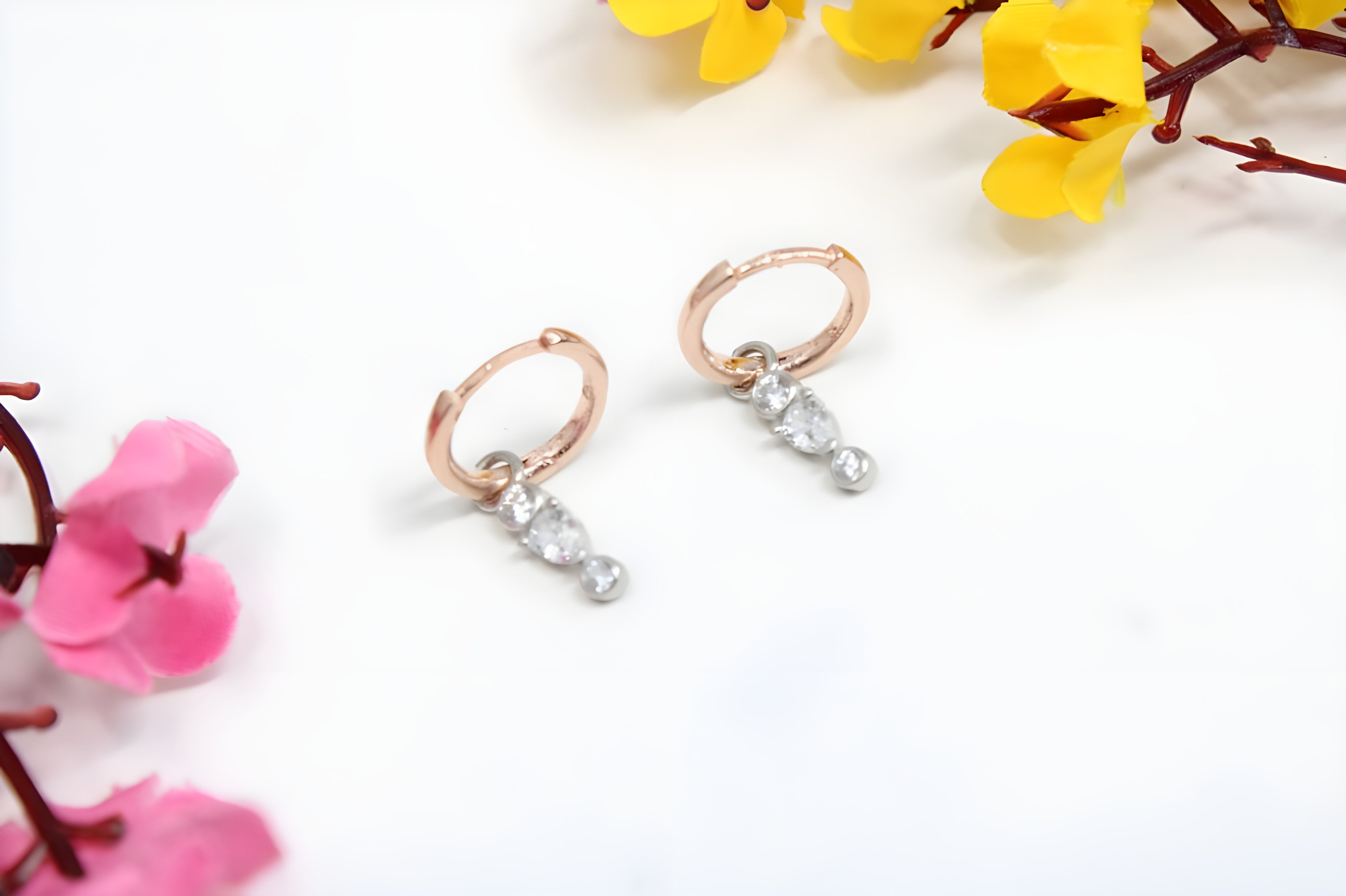 Golden Glow 92.5 Sterling Silver with Copper Gold Earrings