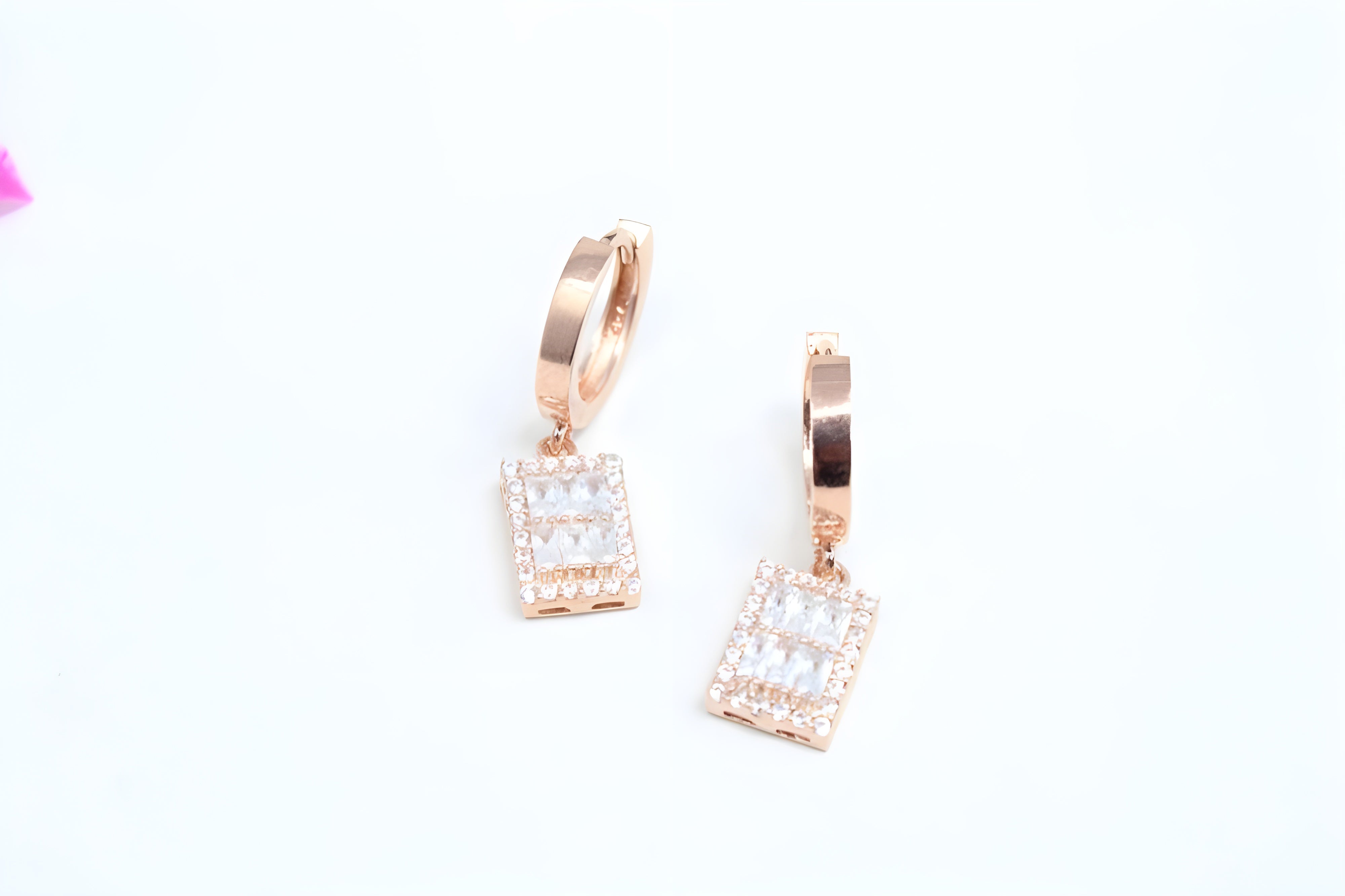 Golden Glow 92.5 Sterling Silver with Copper Gold Sleek Earrings