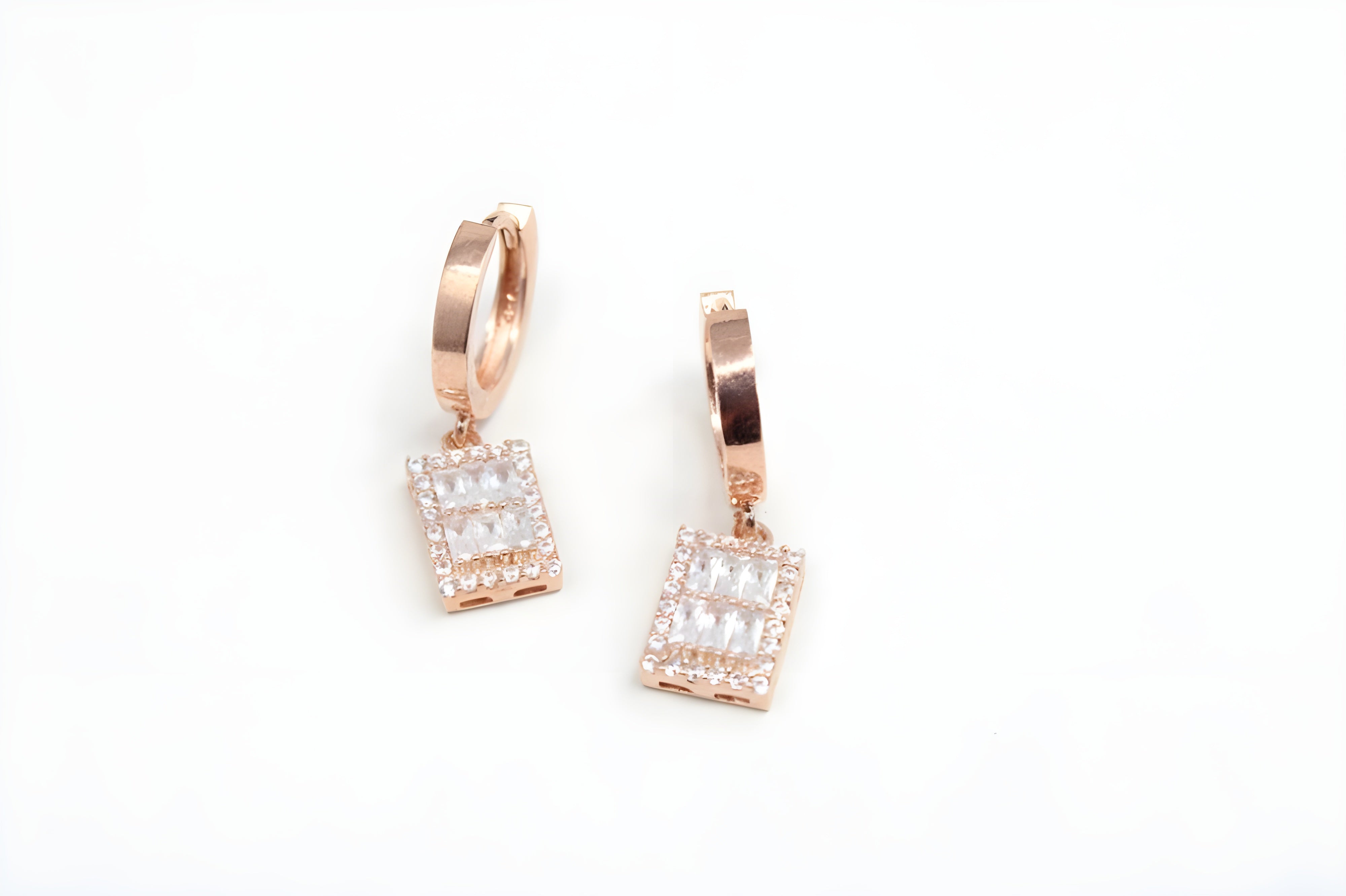 Golden Glow 92.5 Sterling Silver with Copper Gold Sleek Earrings