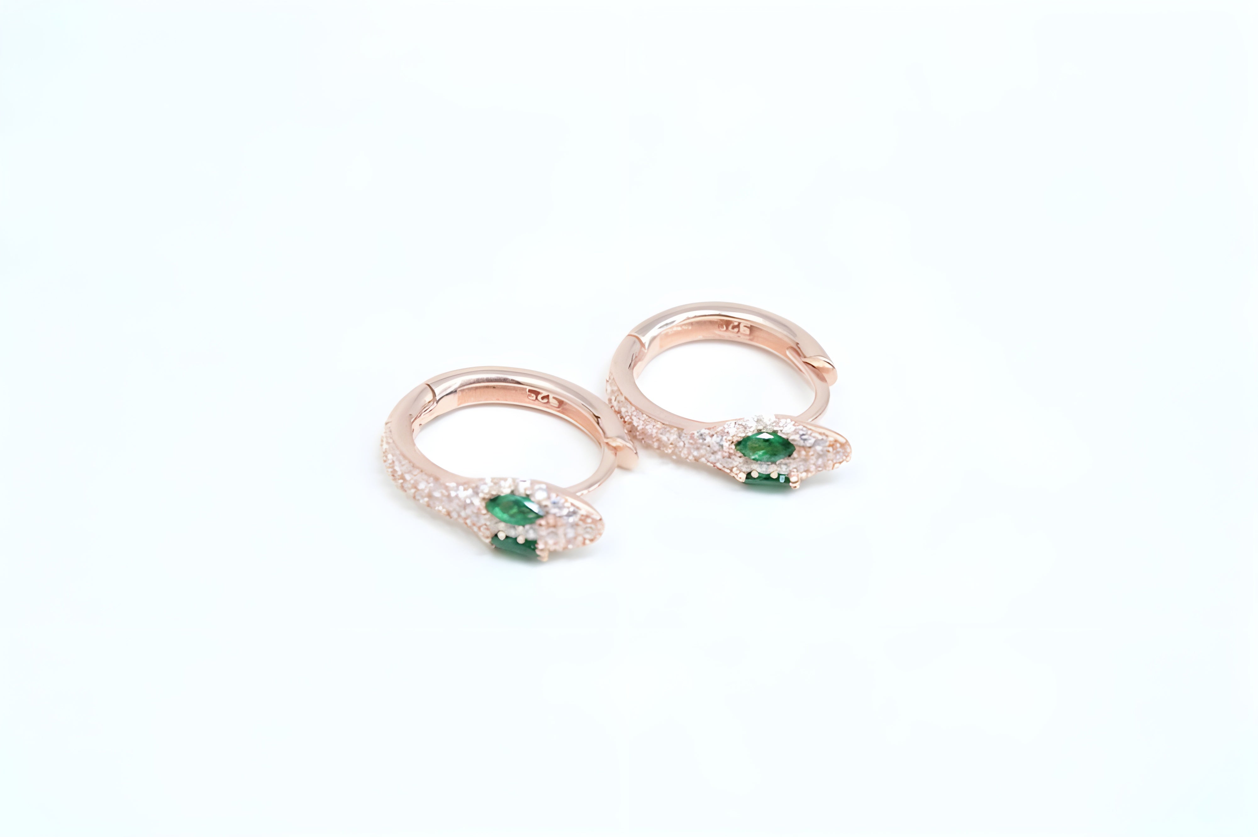 Golden Aura 92.5 Sterling Silver with Copper Gold Earrings
