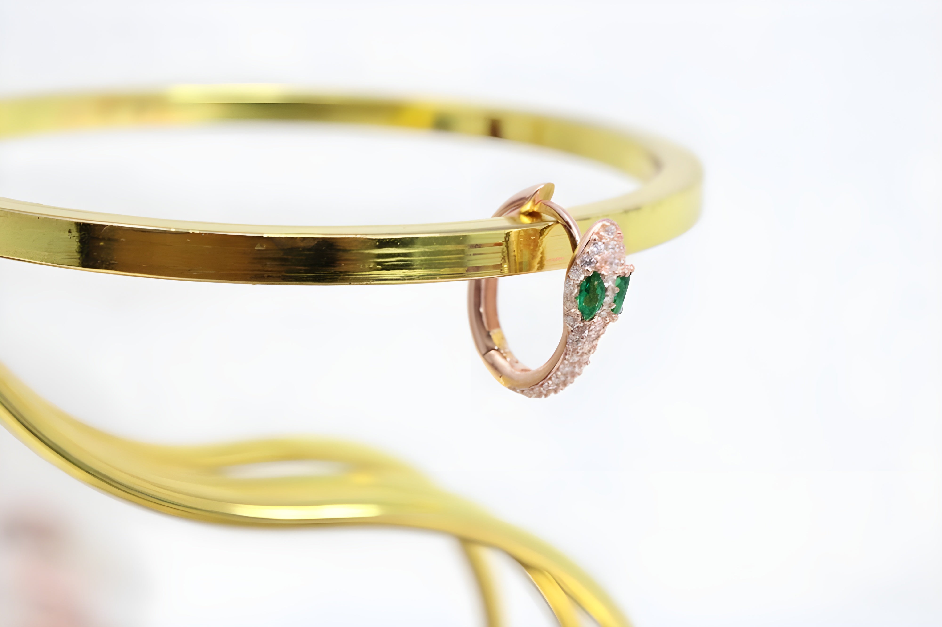 Golden Aura 92.5 Sterling Silver with Copper Gold Earrings