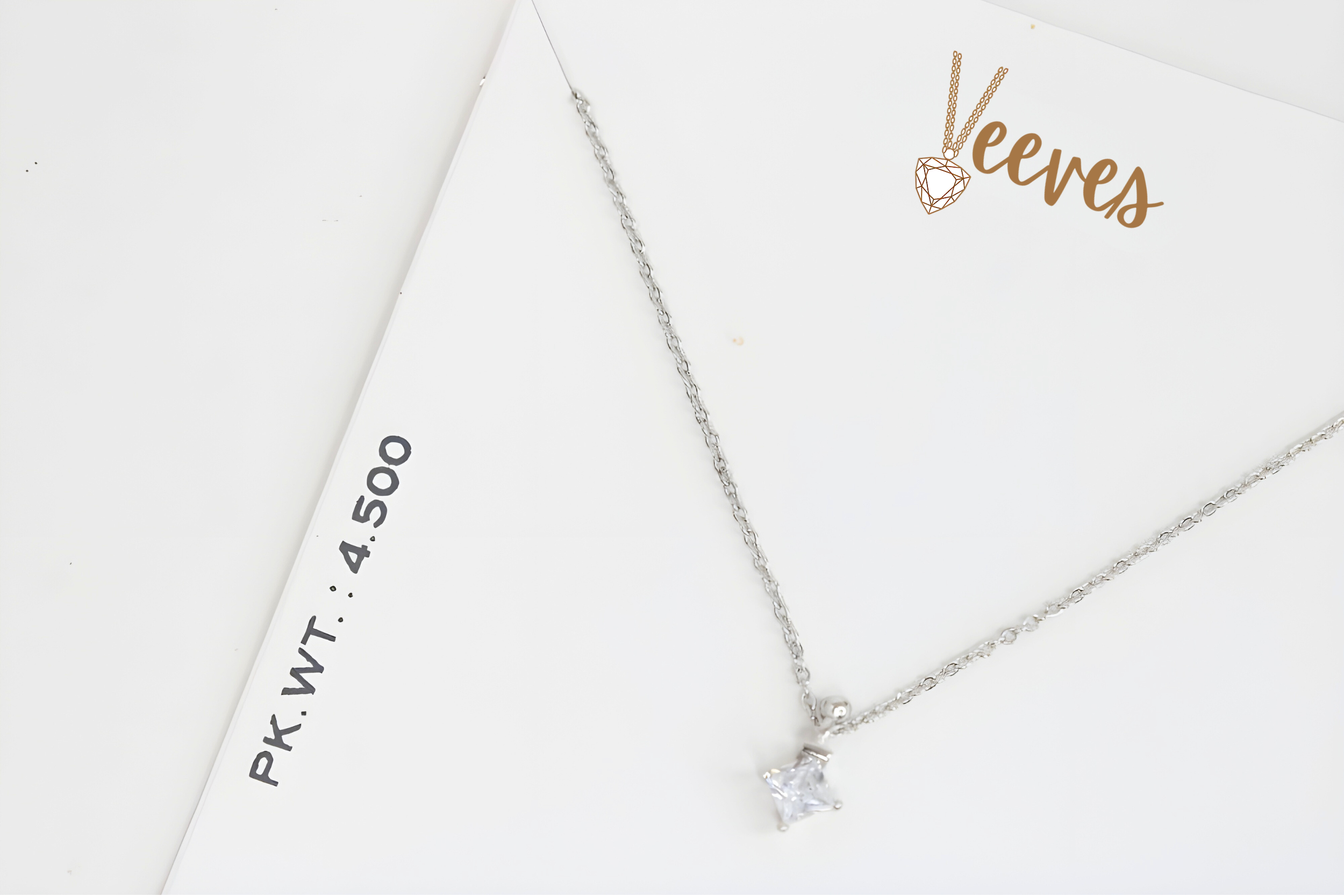 Timeless Princess-Cut VeeLux Crystal Solitaire Pendant