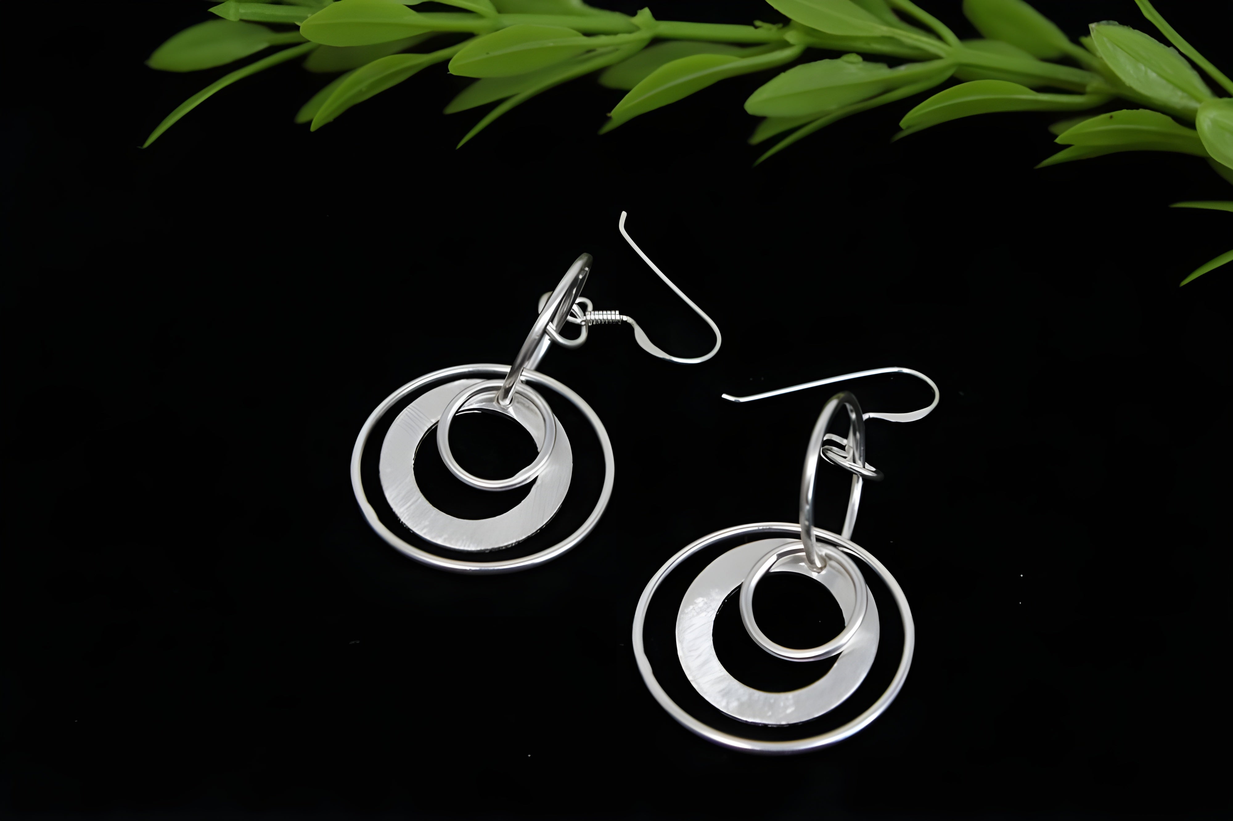 Sterling Silver Artistic Flourish Earrings