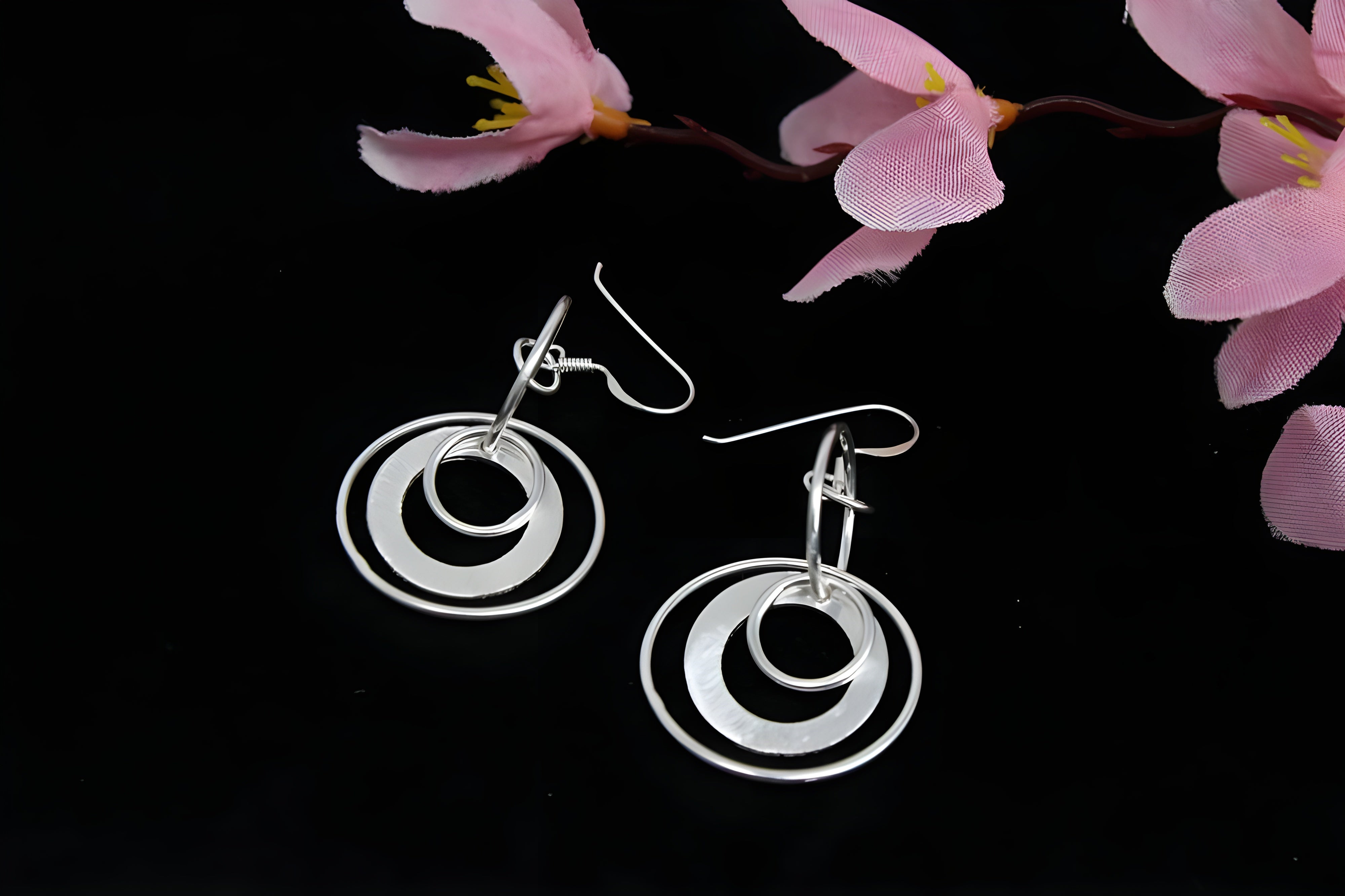 Sterling Silver Artistic Flourish Earrings