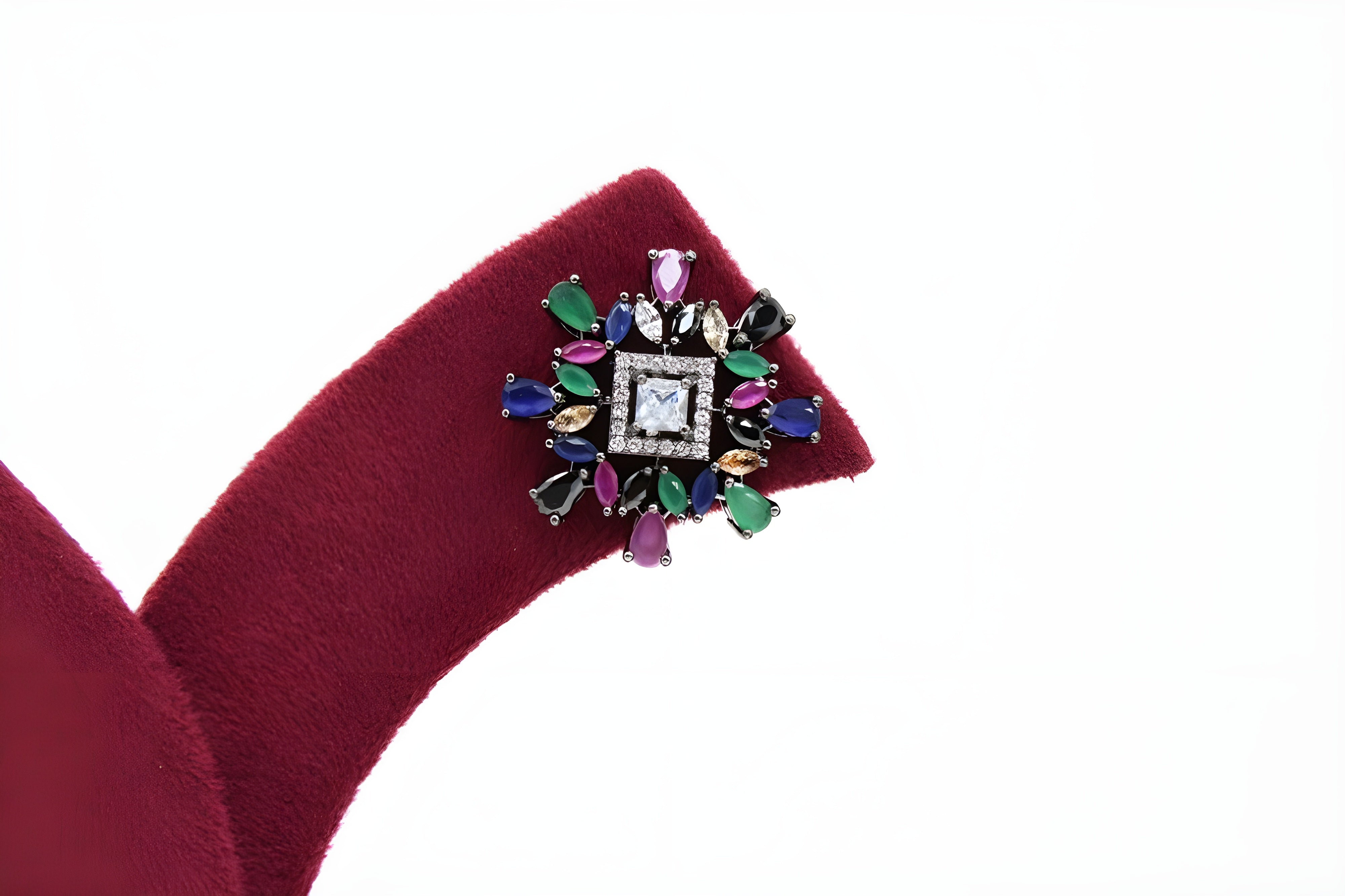 Radiant Mosaic: Multi-Color Pattern Design Earrings