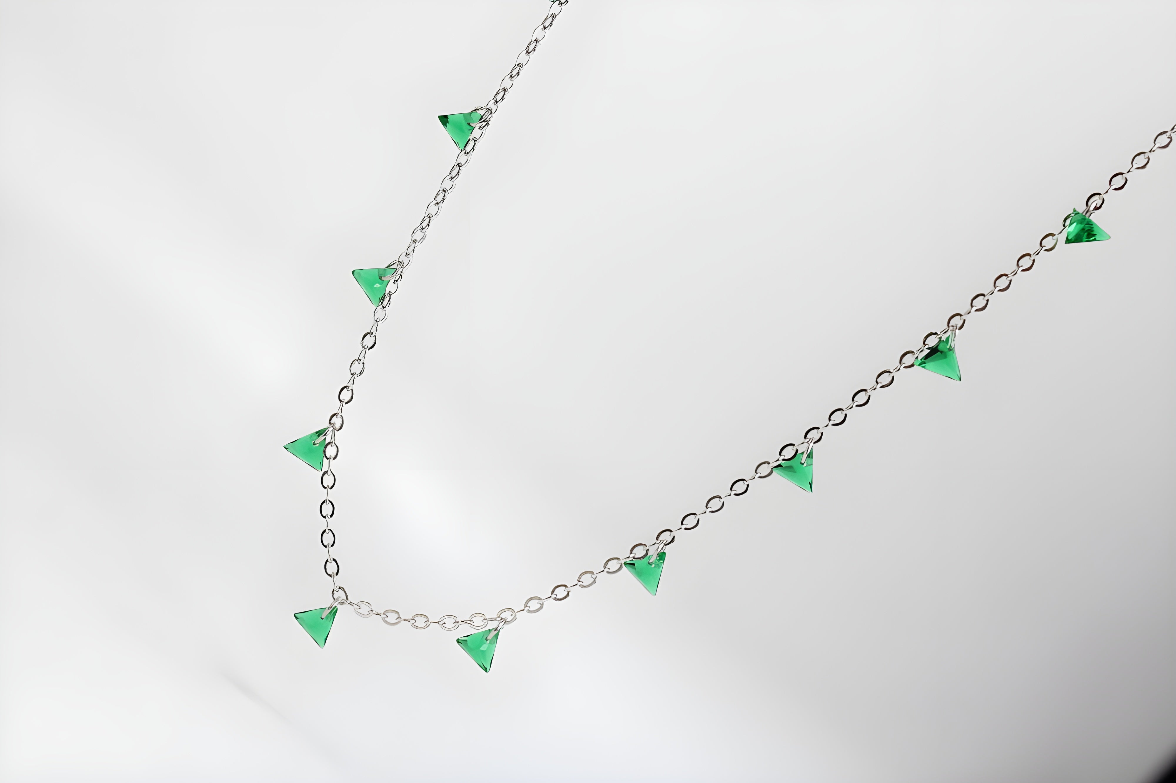 Nature’s Twilight Green Crystal Necklace