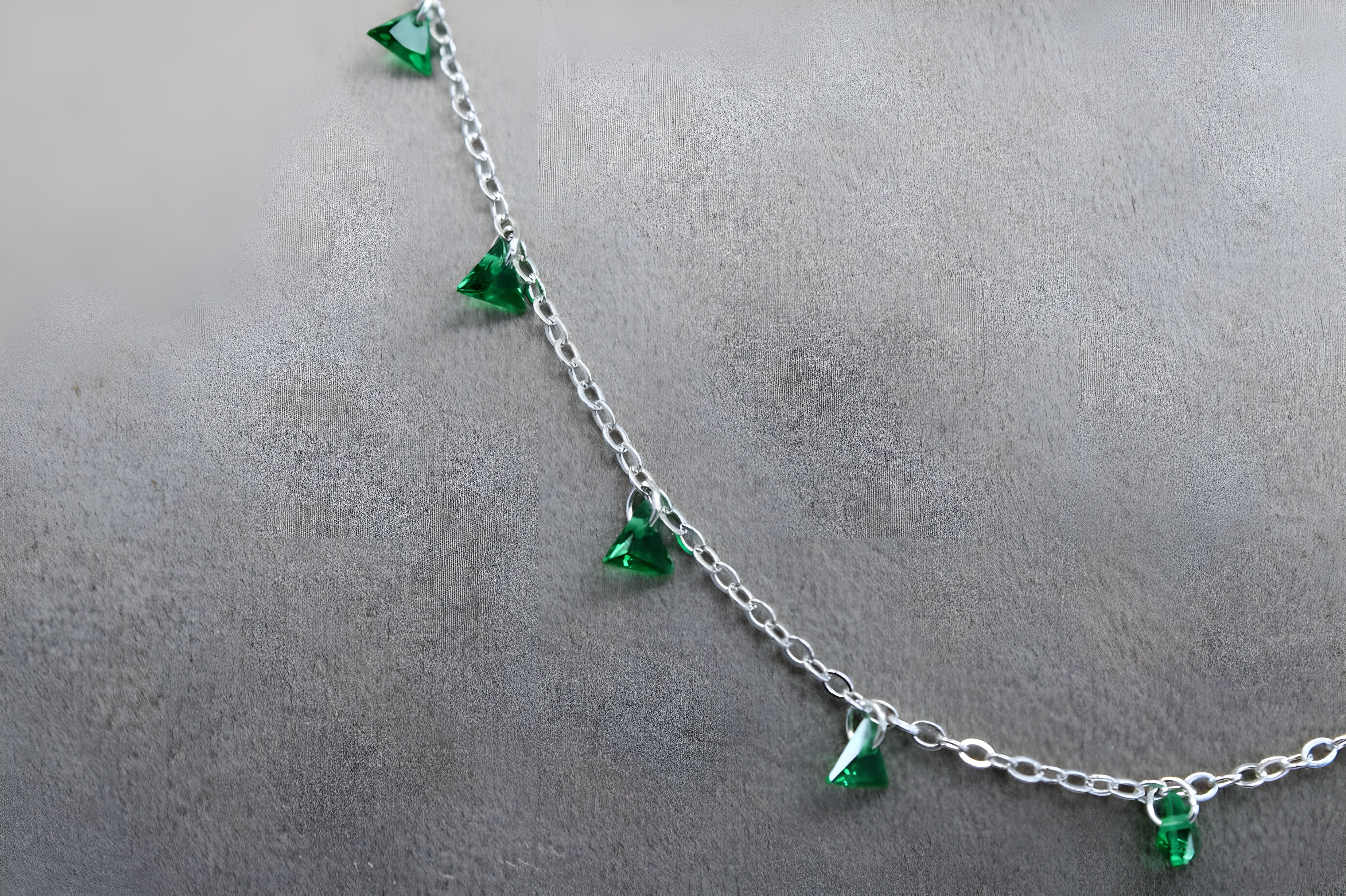 Nature’s Twilight Green Crystal Necklace
