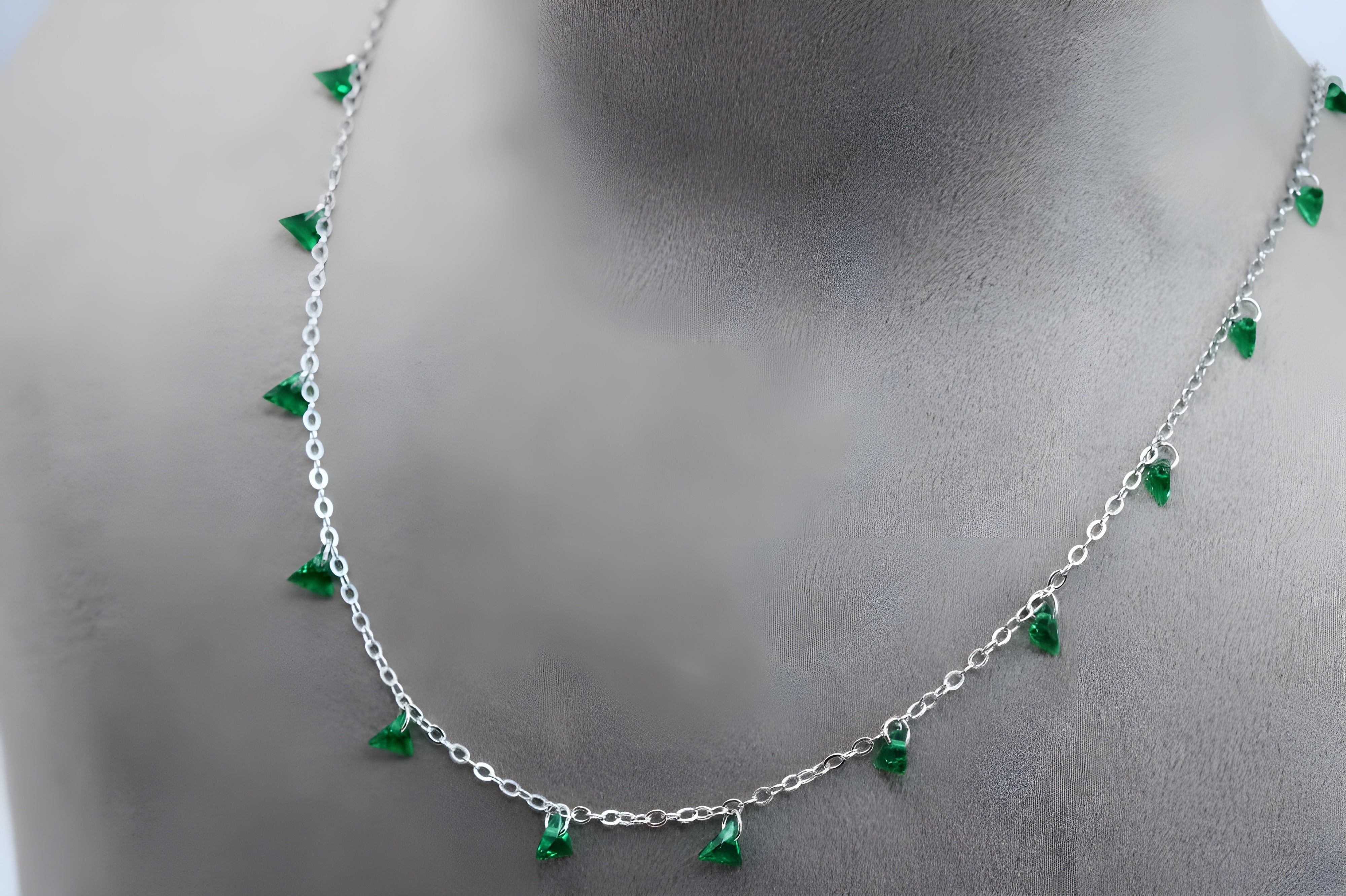 Nature’s Twilight Green Crystal Necklace