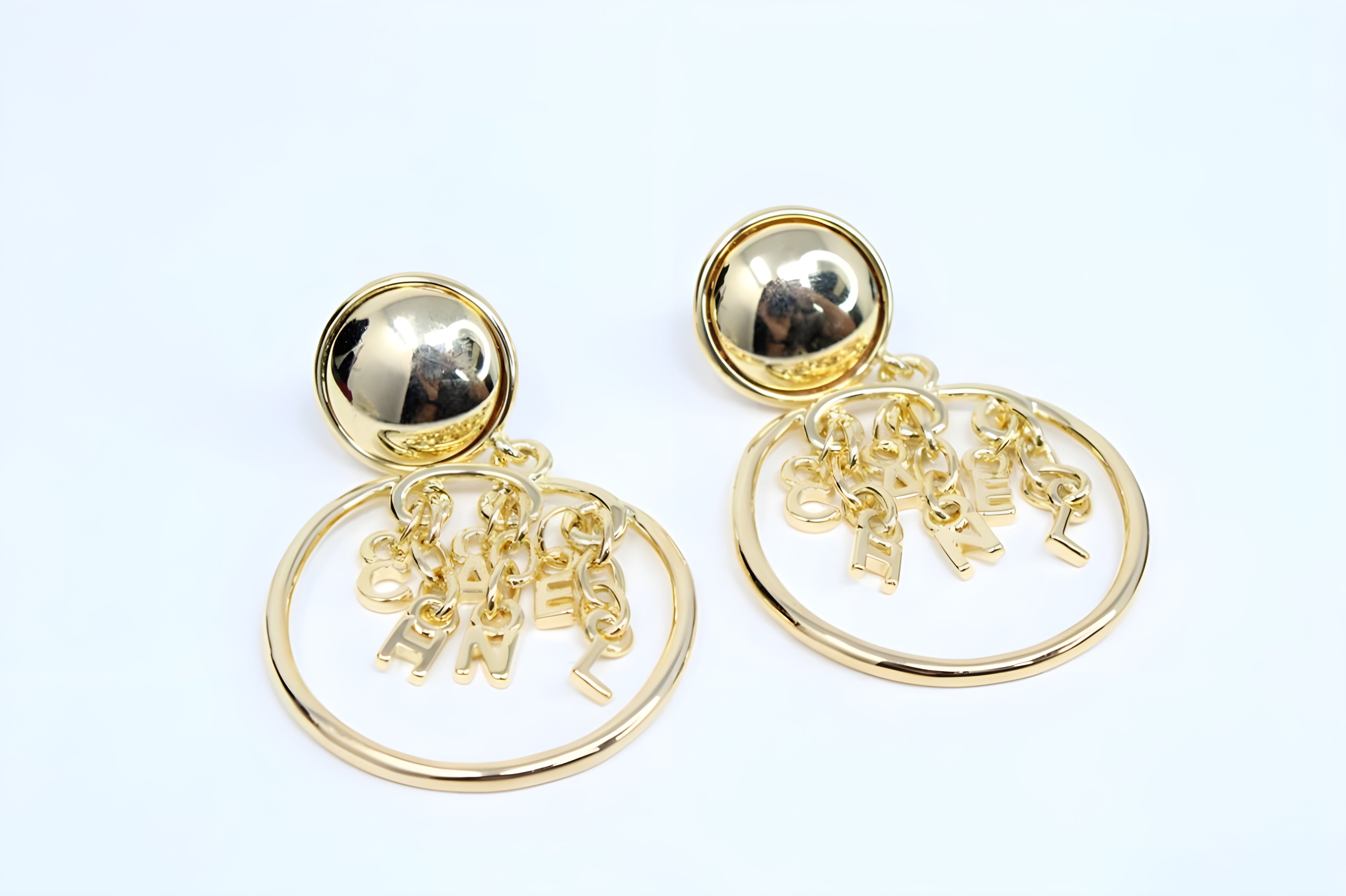 Elegant Gold-Tone Filigree Drop Earrings
