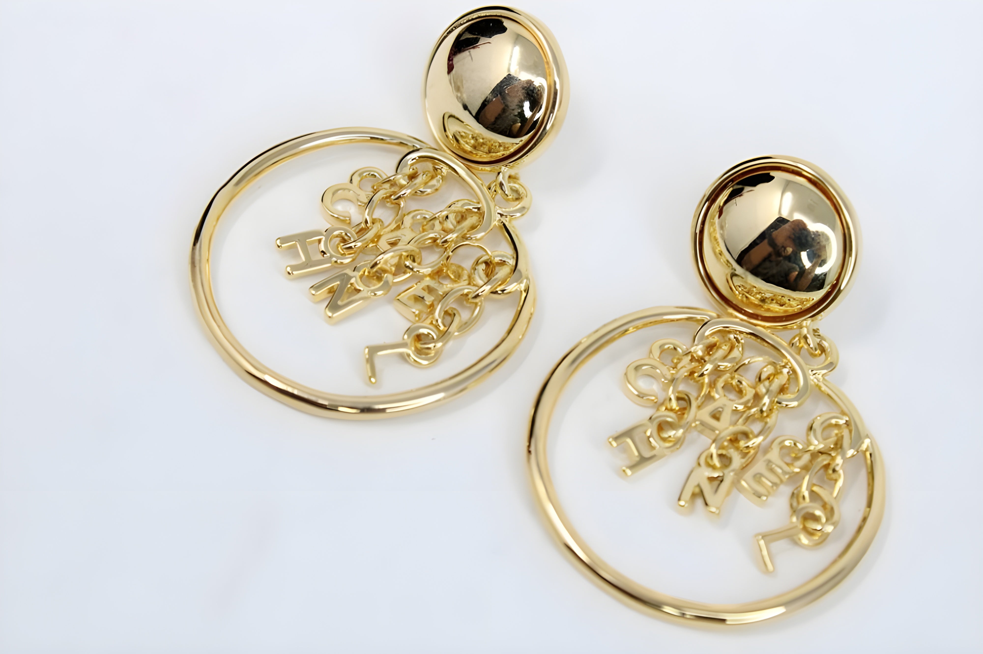 Elegant Gold-Tone Filigree Drop Earrings