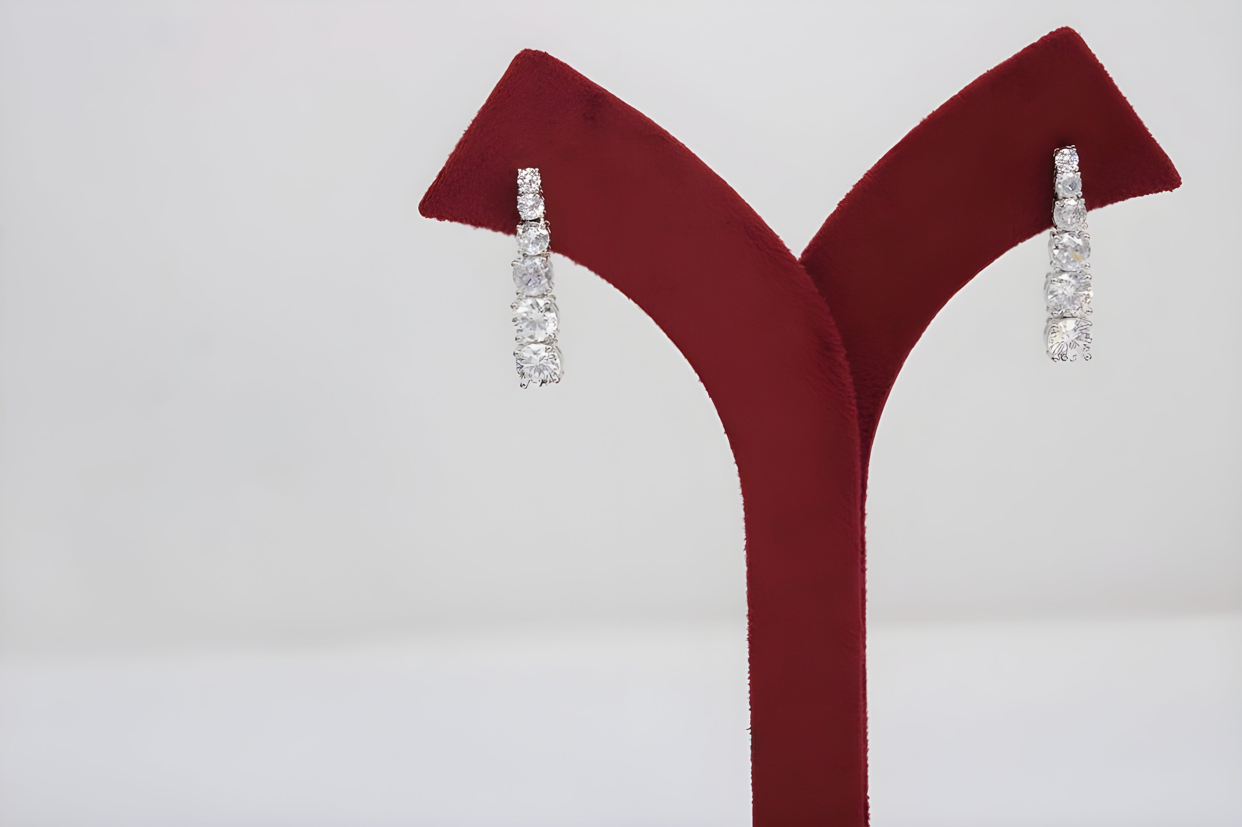 Silver Sparkle Crystal Necklace Set