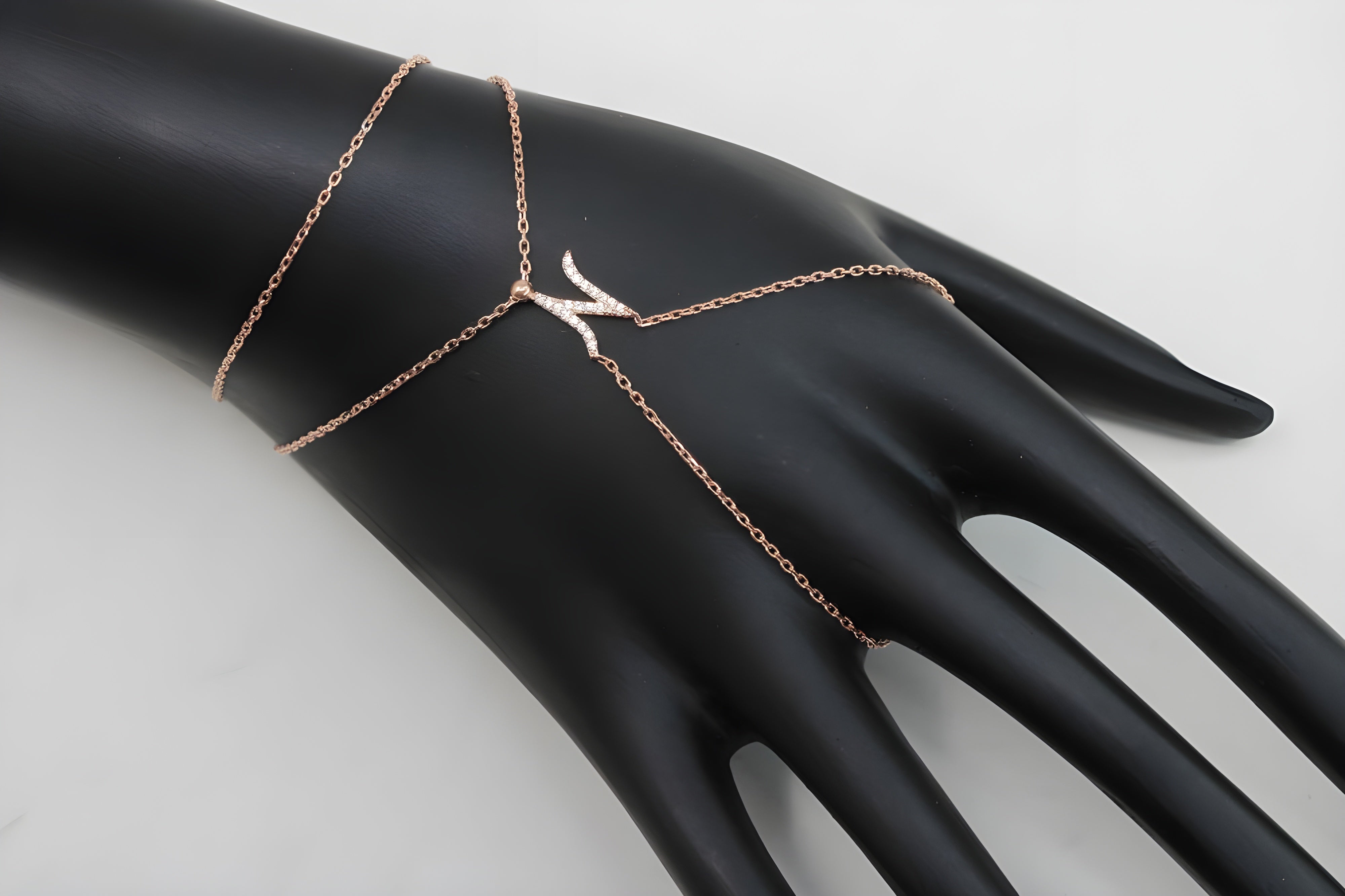 Shimmering Initial "N" Silver Bracelet