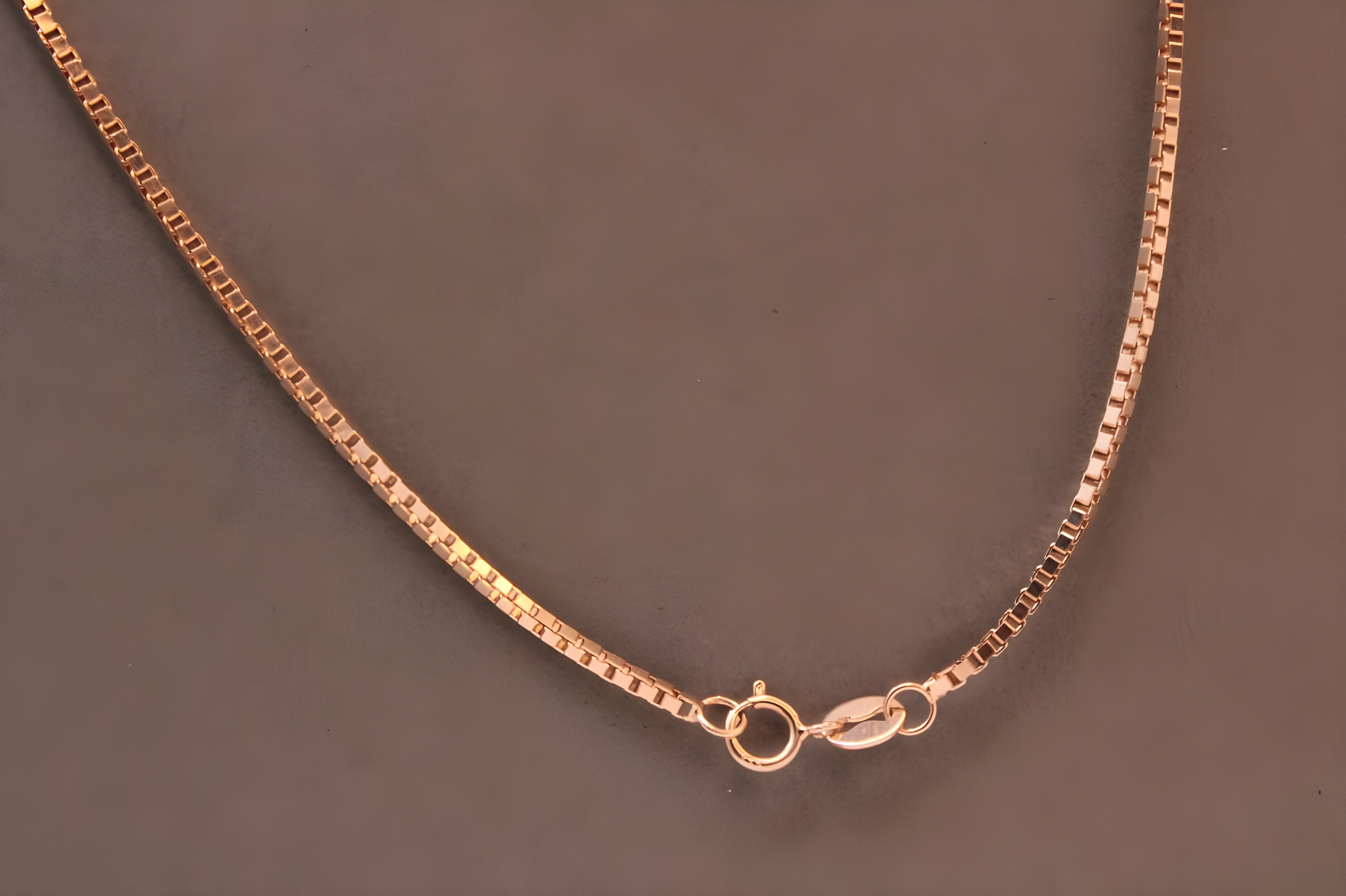 Blush Gold Venetian Box Necklace