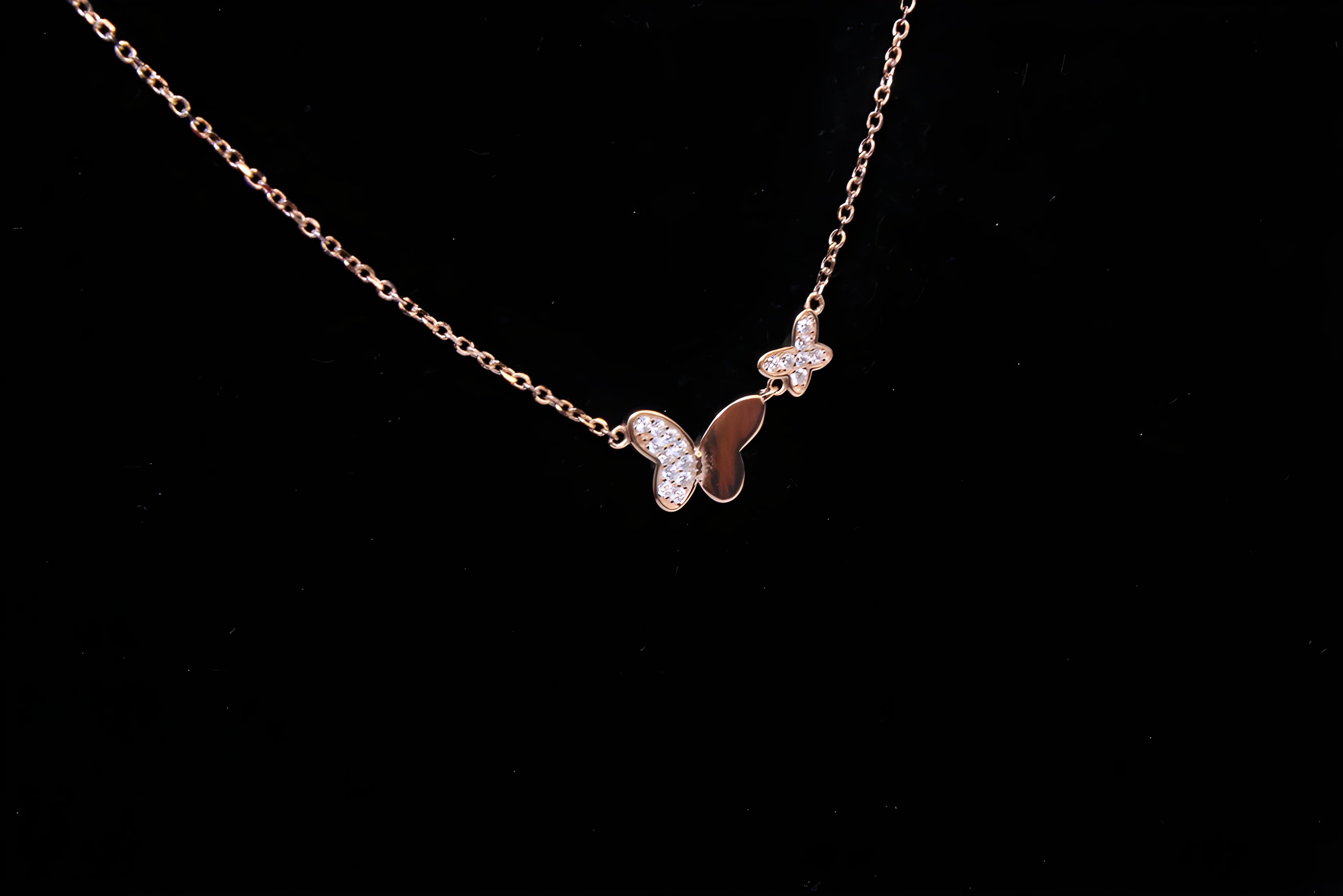 Golden Wings 92.5 Sterling Silver Butterfly Pendant