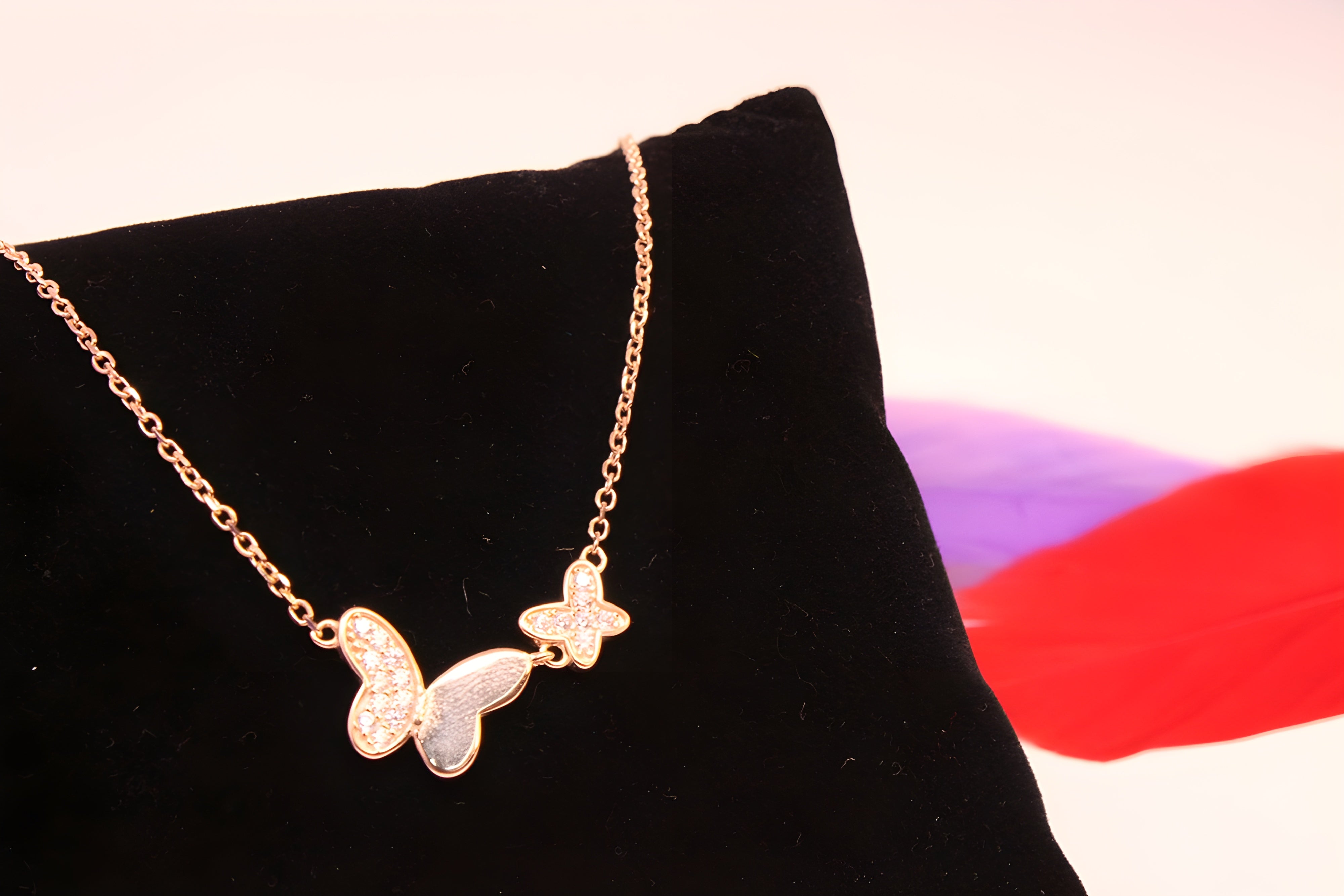 Golden Wings 92.5 Sterling Silver Butterfly Pendant