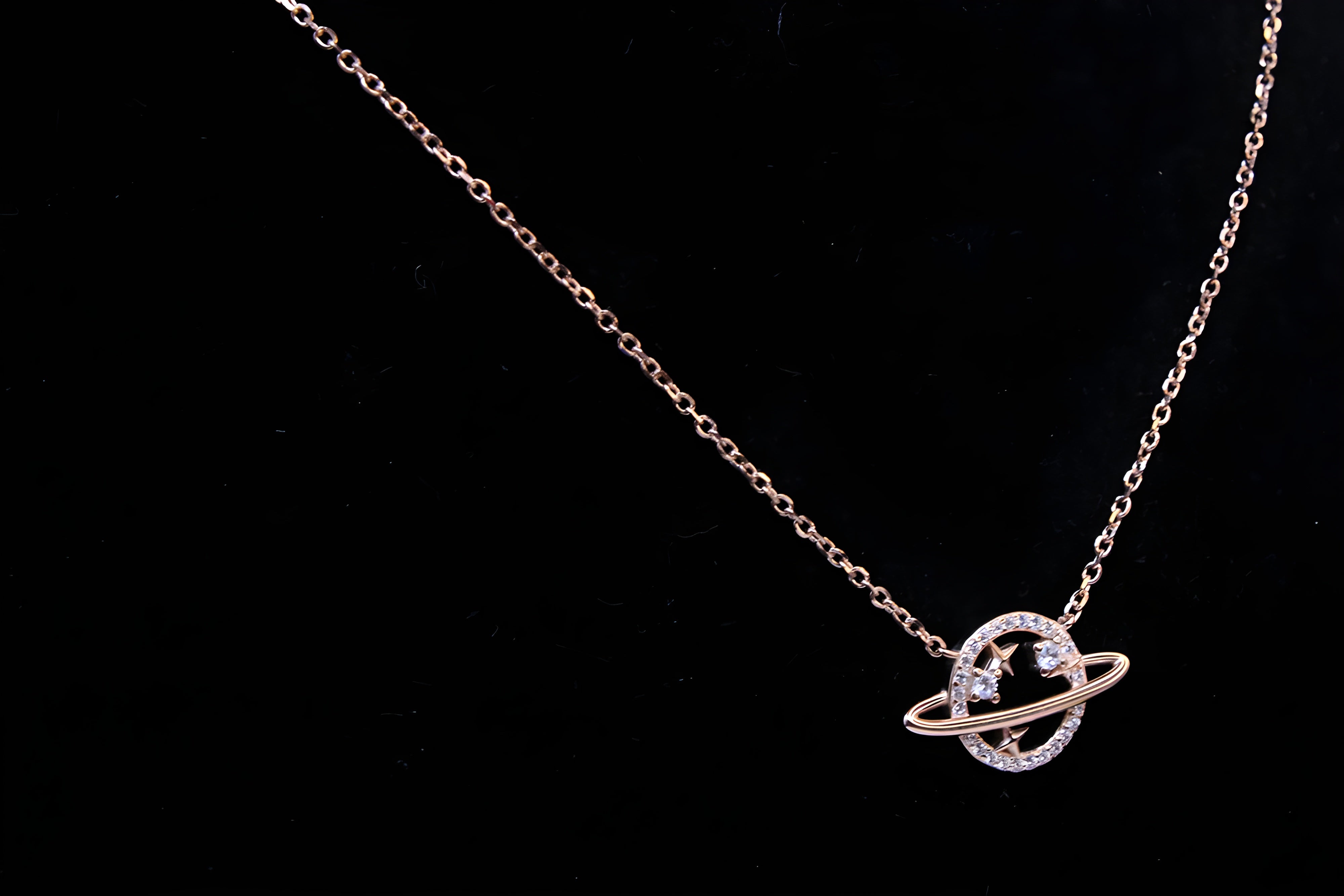 Golden Galaxy 92.5 Sterling Silver Planet Pendant