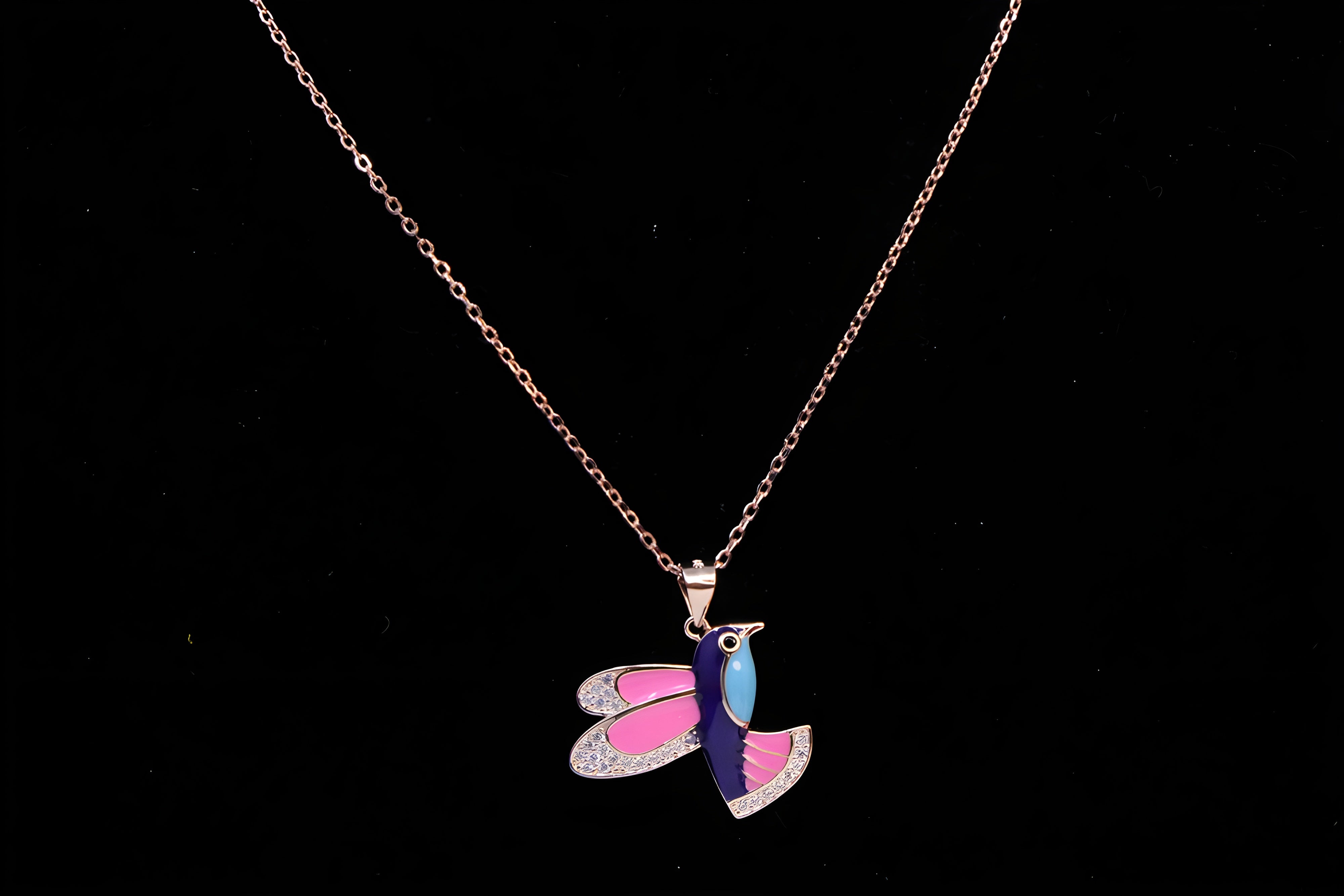 Birdsong Pendant in Sterling Silver with Copper-Gold Color