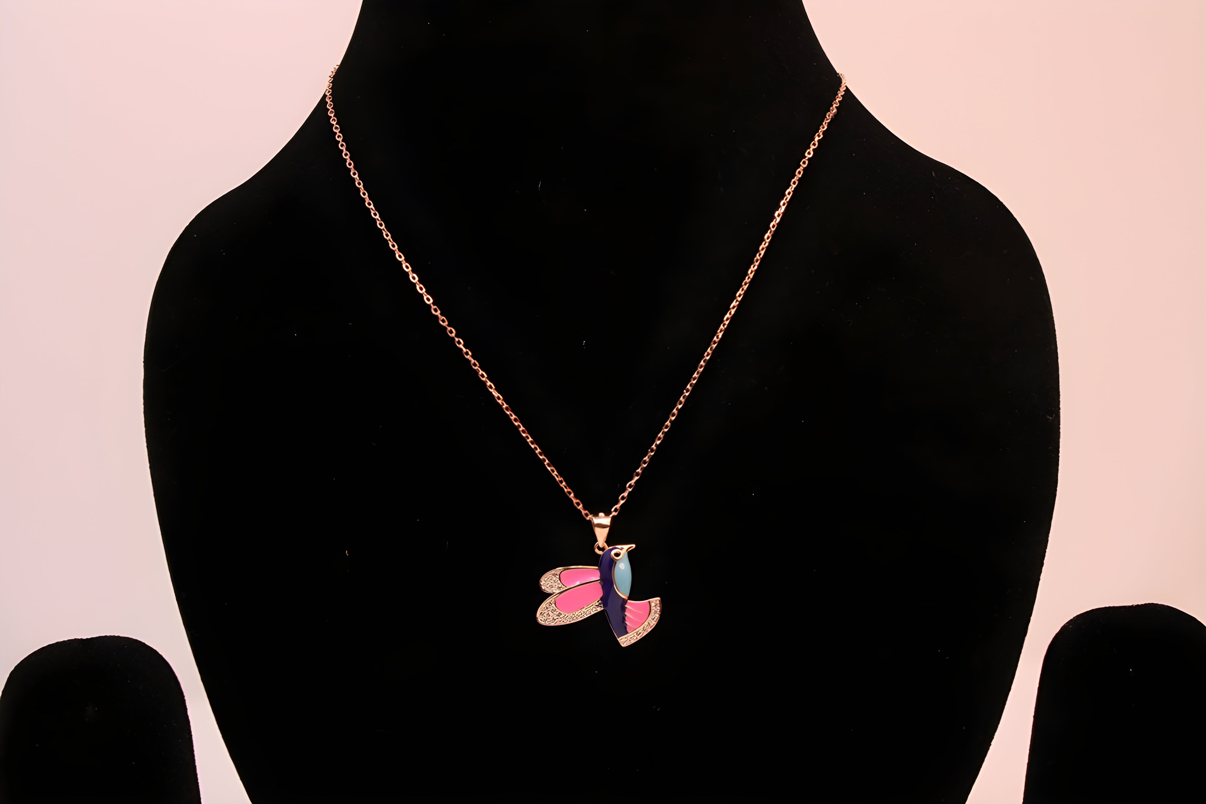 Birdsong Pendant in Sterling Silver with Copper-Gold Color