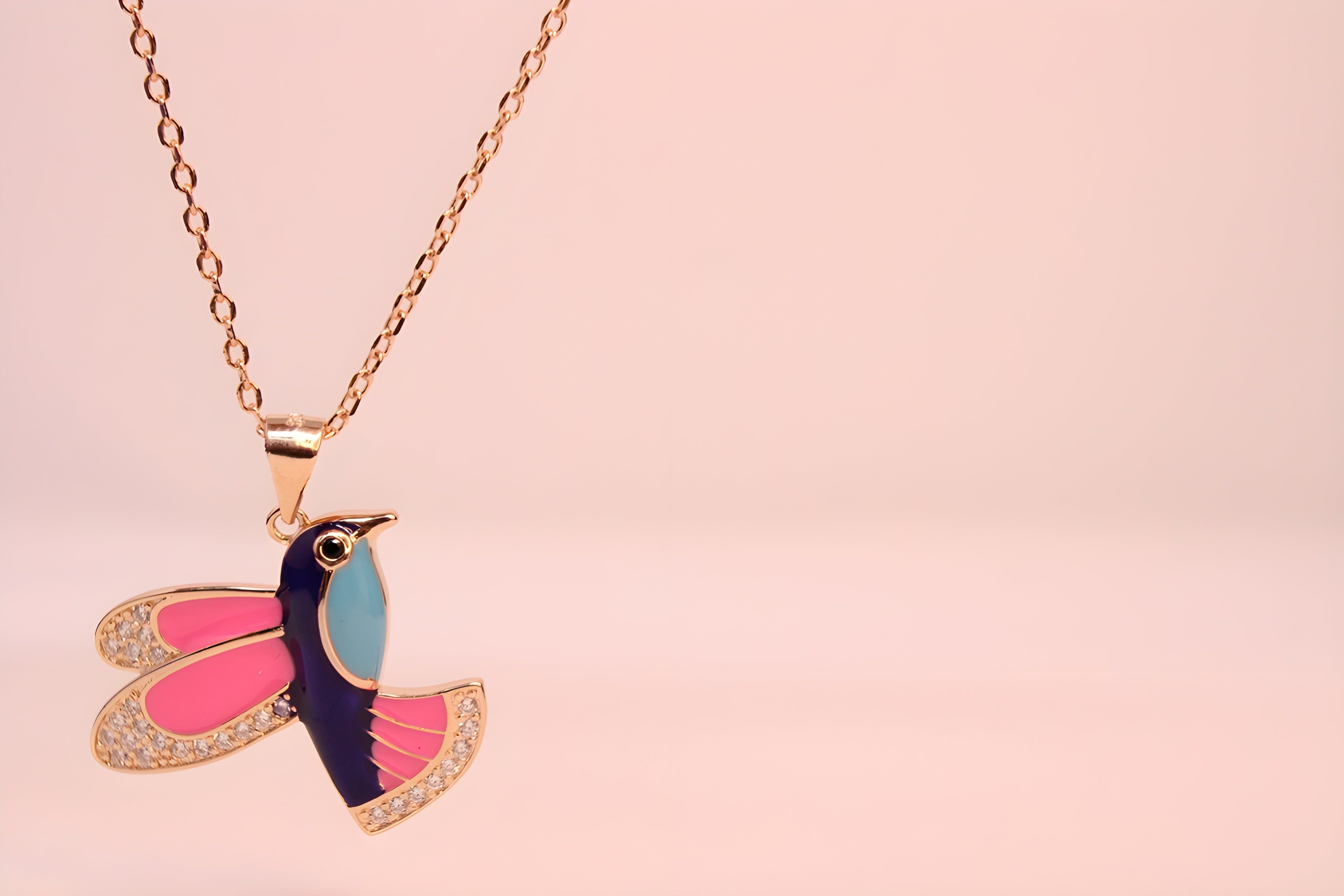 Birdsong Pendant in Sterling Silver with Copper-Gold Color