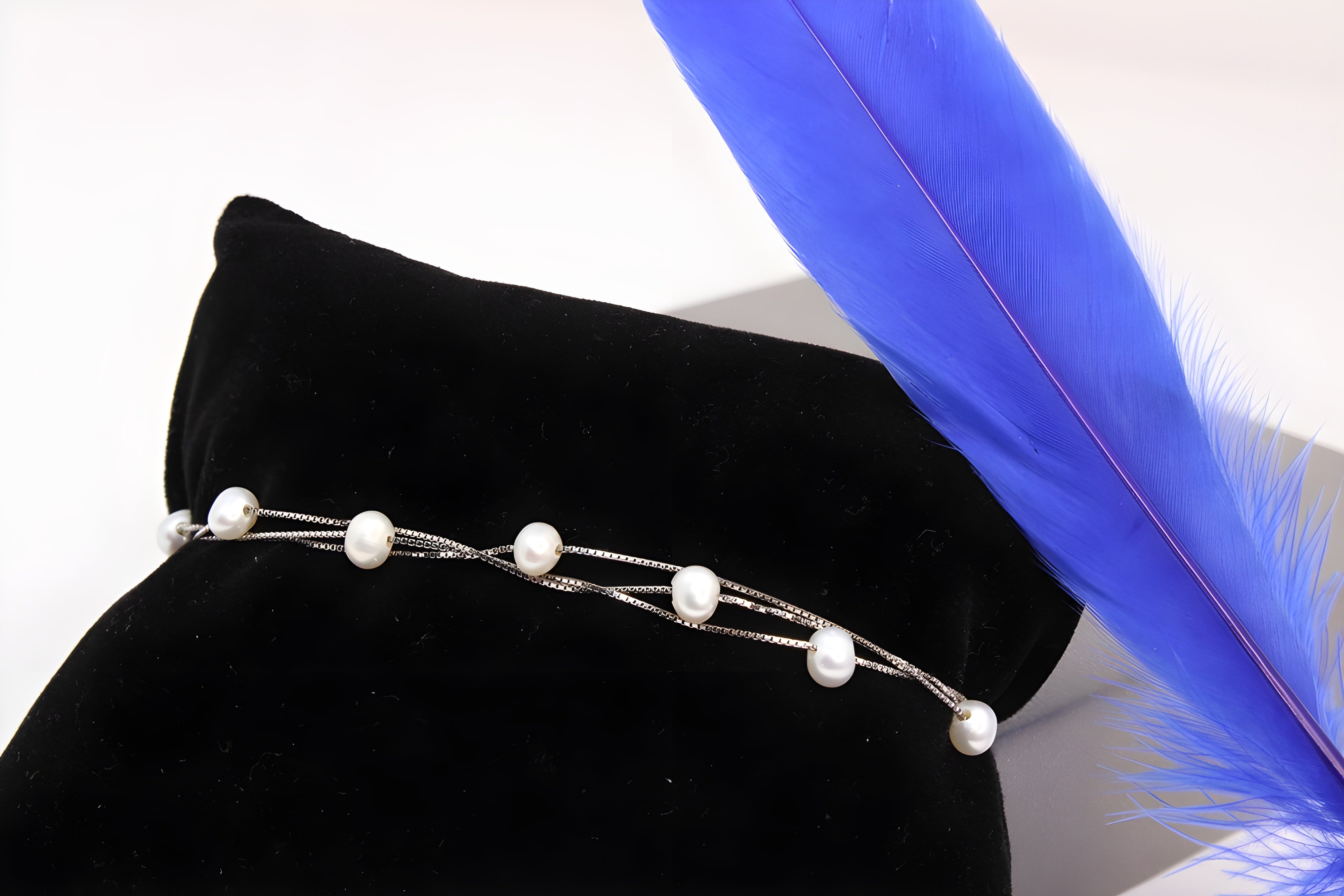 Sterling Silver Triple Pearl Elegance Bracelet