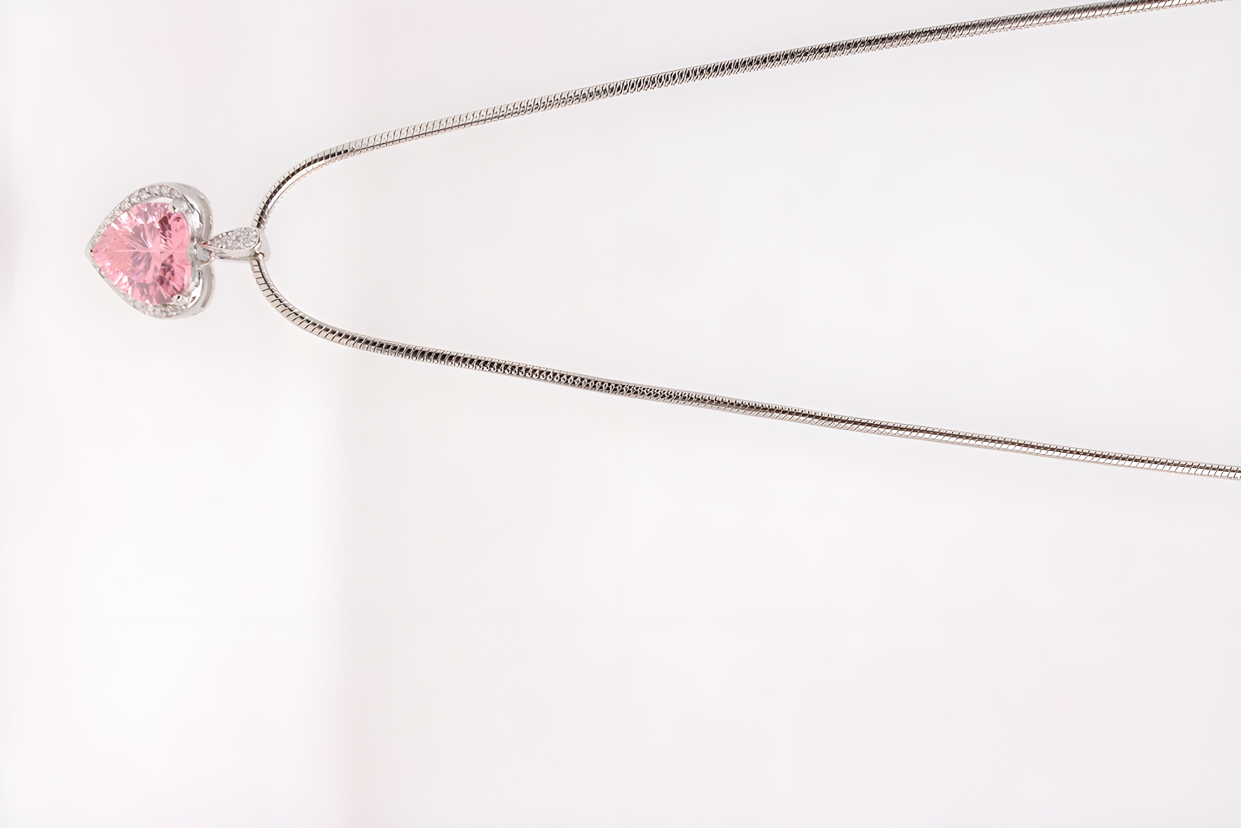 Heart-Shaped Pendant in 92.5 Sterling Silver with VeeLux Premium Crystals