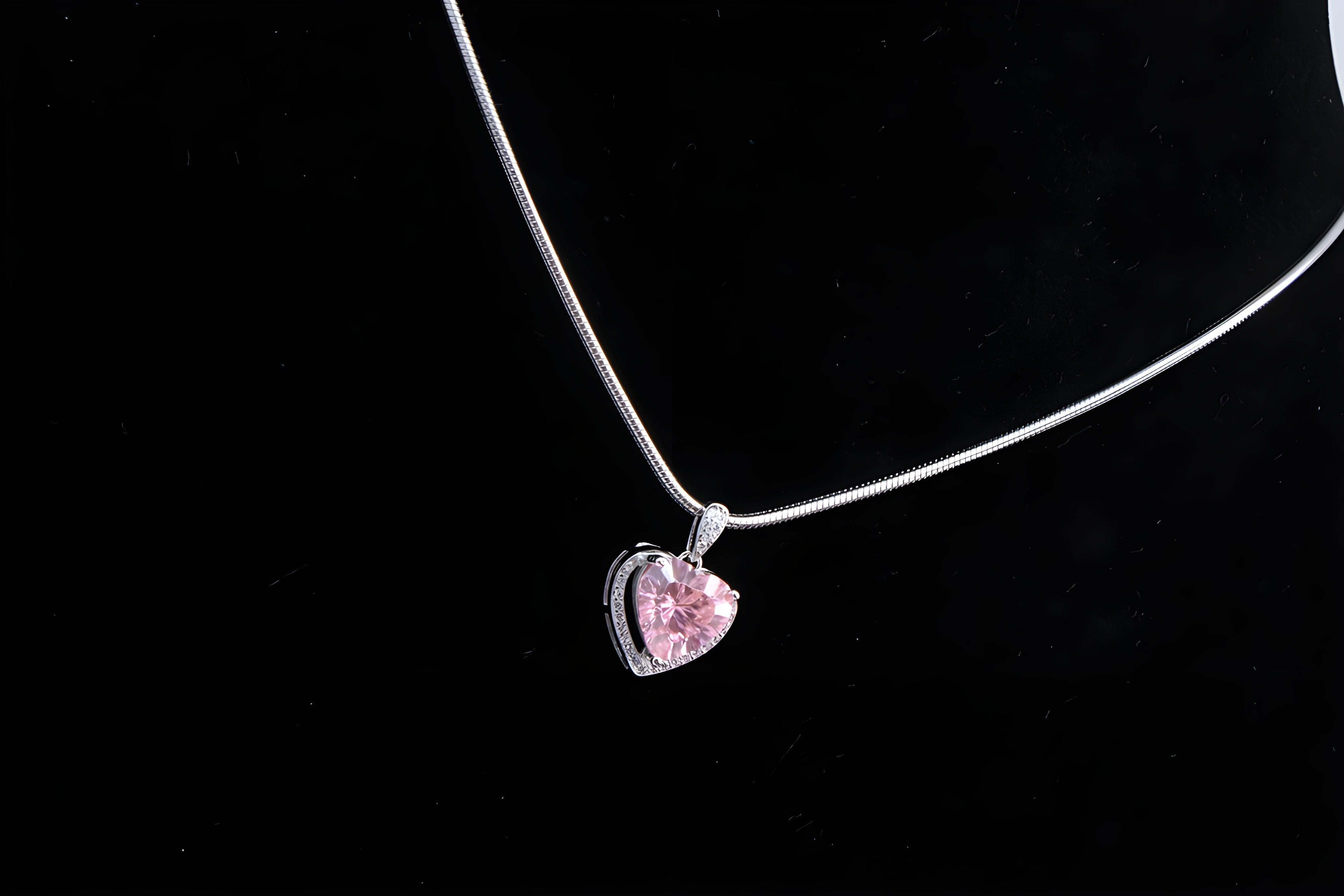 Heart-Shaped Pendant in 92.5 Sterling Silver with VeeLux Premium Crystals