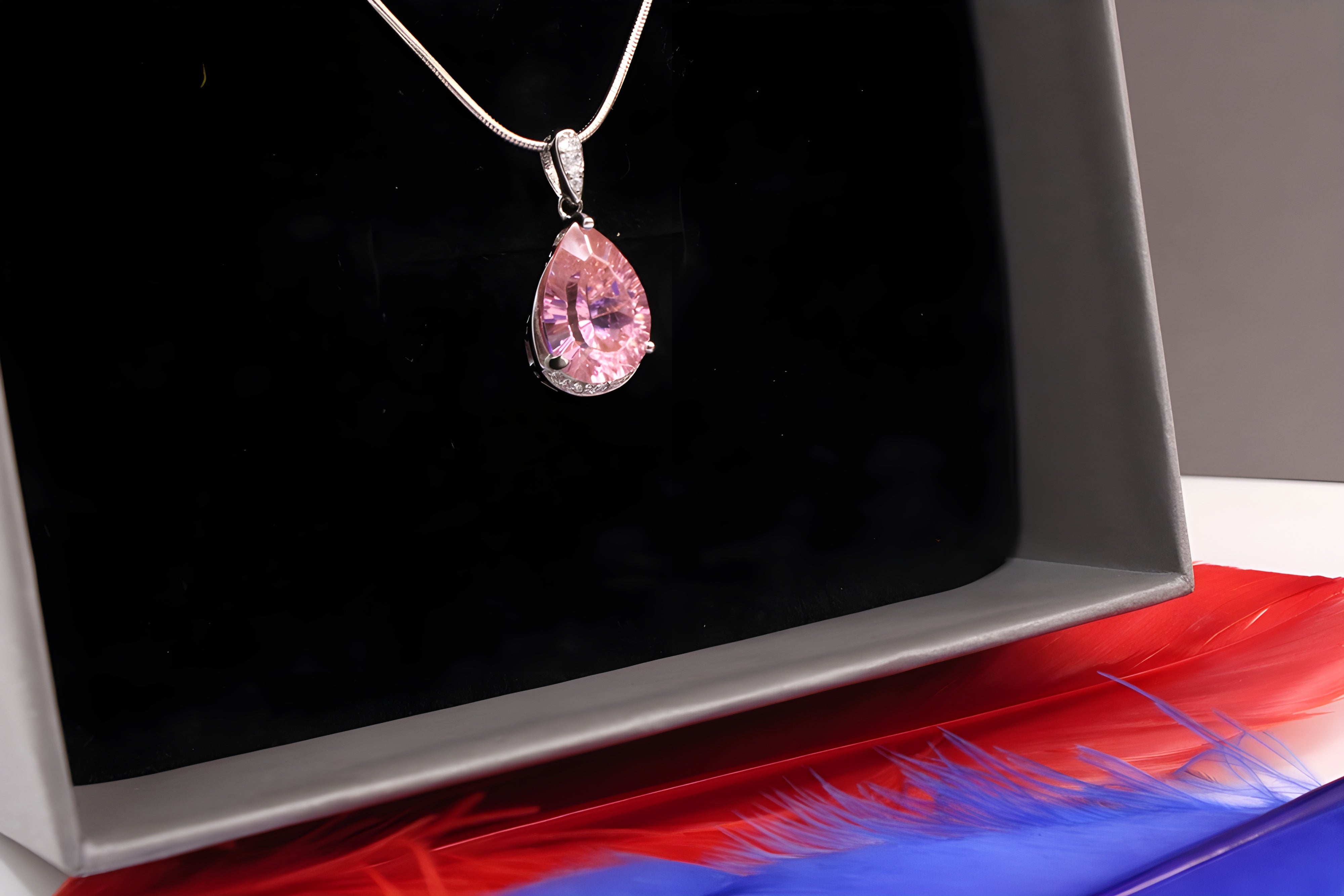 Sterling Pink Petal Pendant