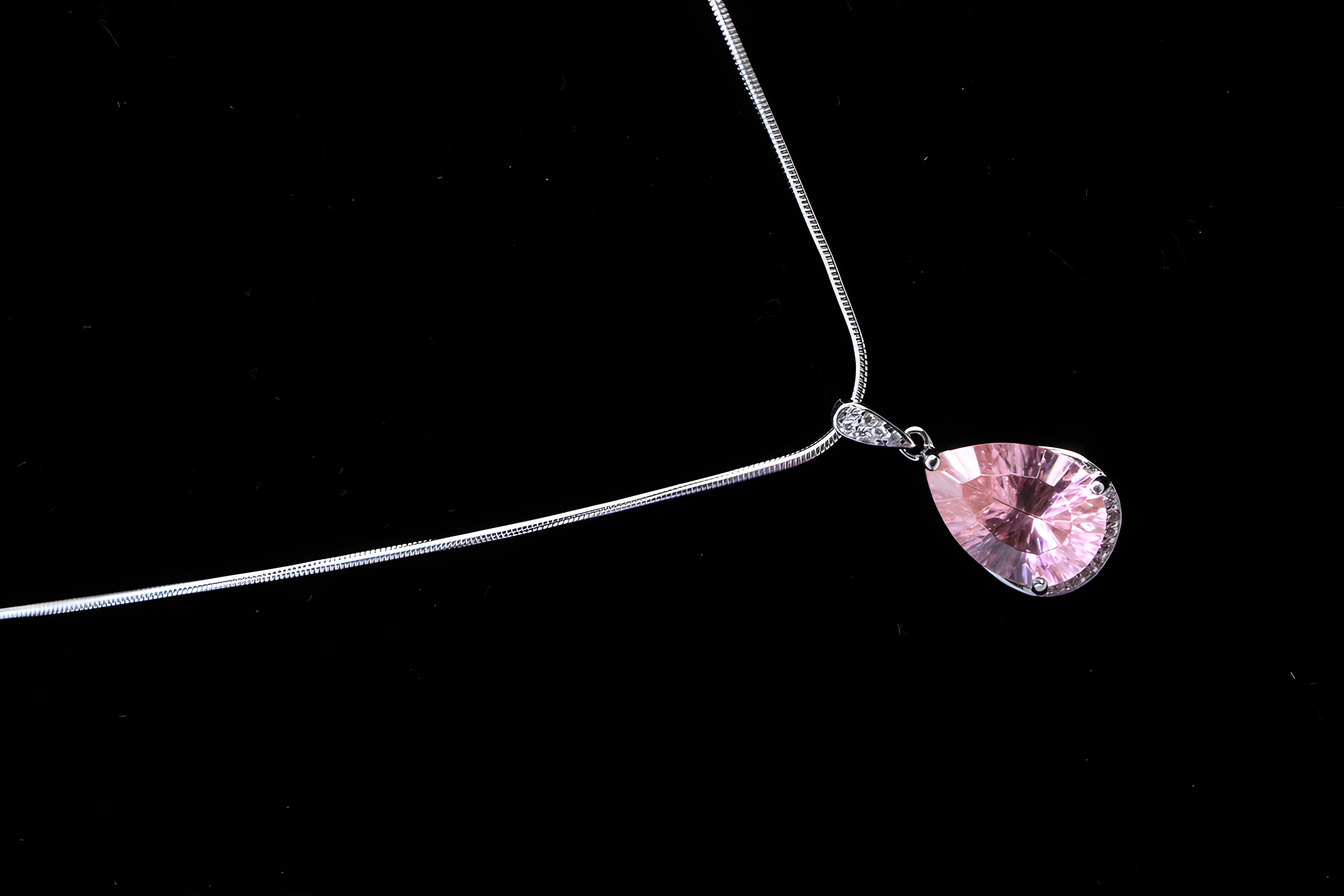 Sterling Pink Petal Pendant