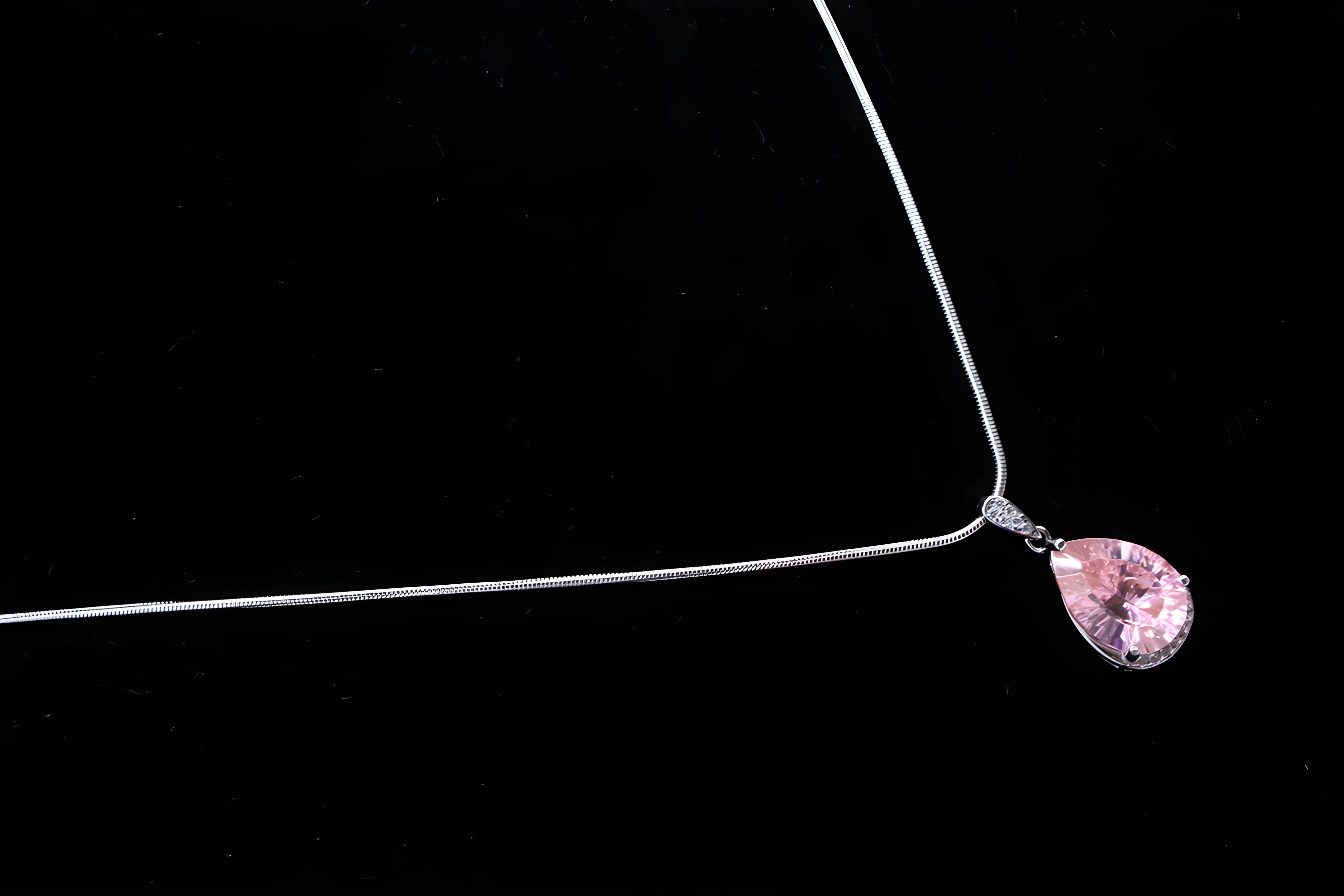 Sterling Pink Petal Pendant