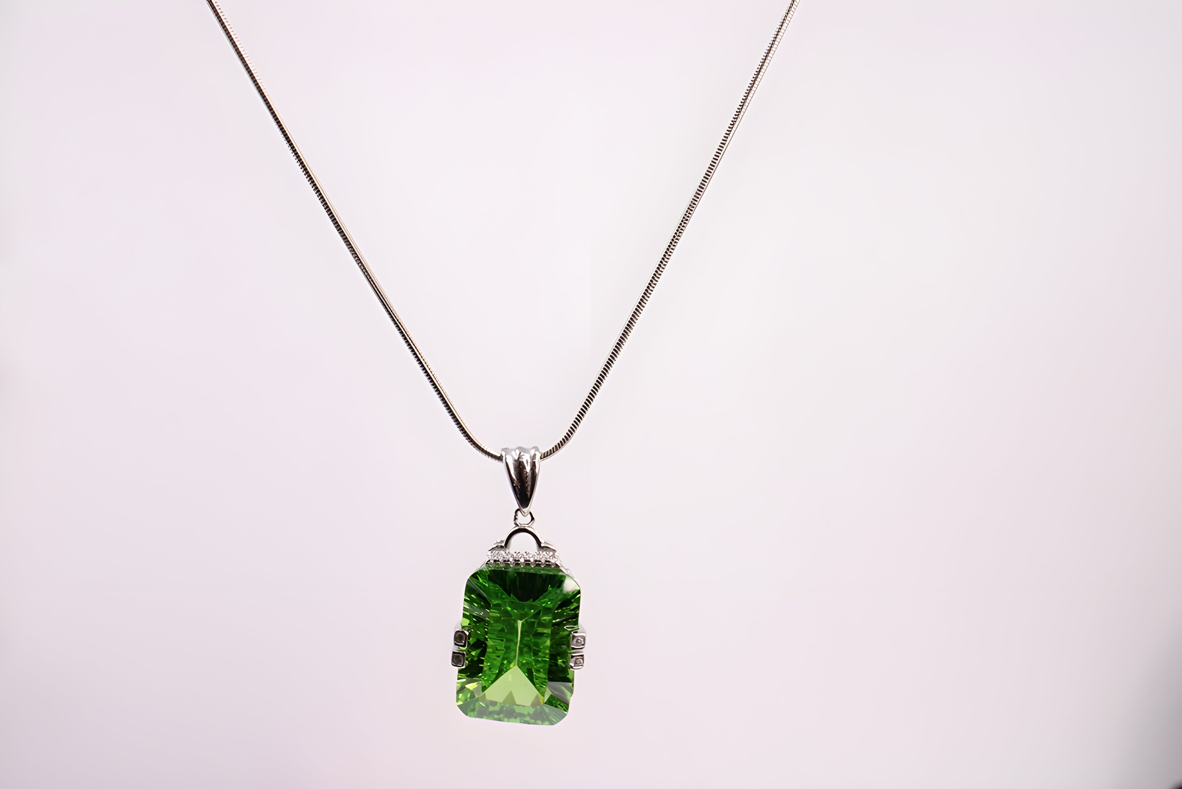 Sterling Silver Radiant Prism Pendant