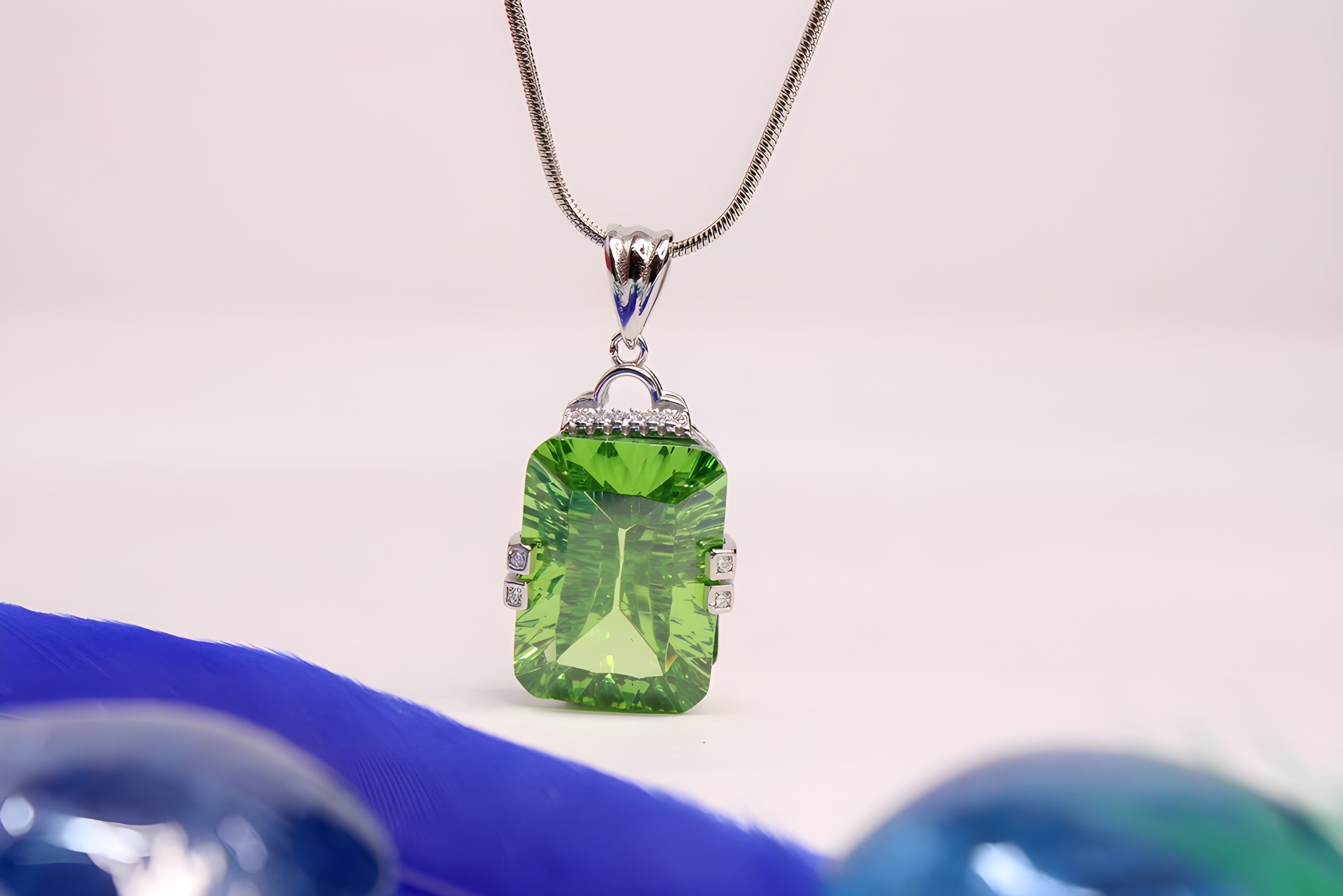 Sterling Silver Radiant Prism Pendant