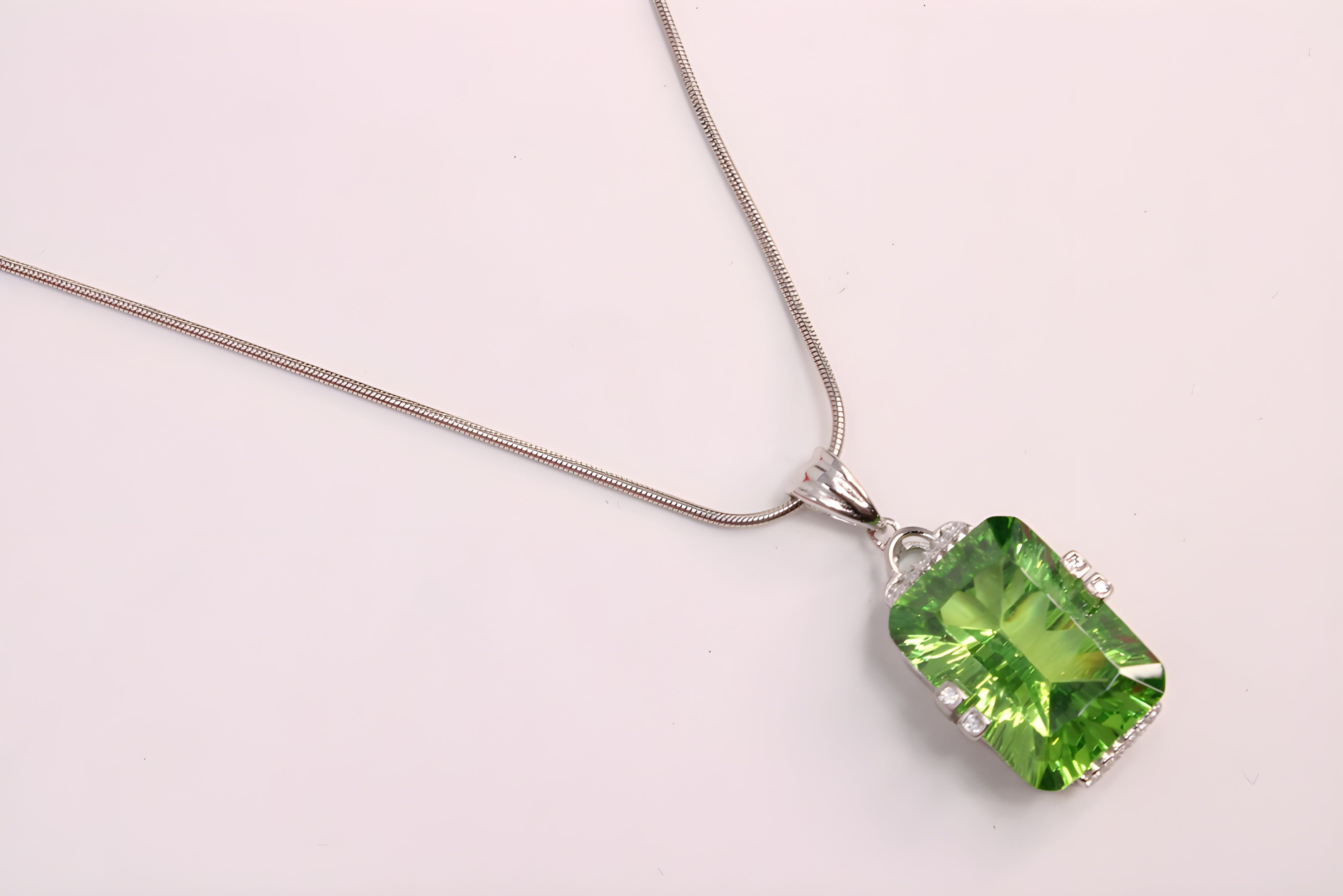 Sterling Silver Radiant Prism Pendant