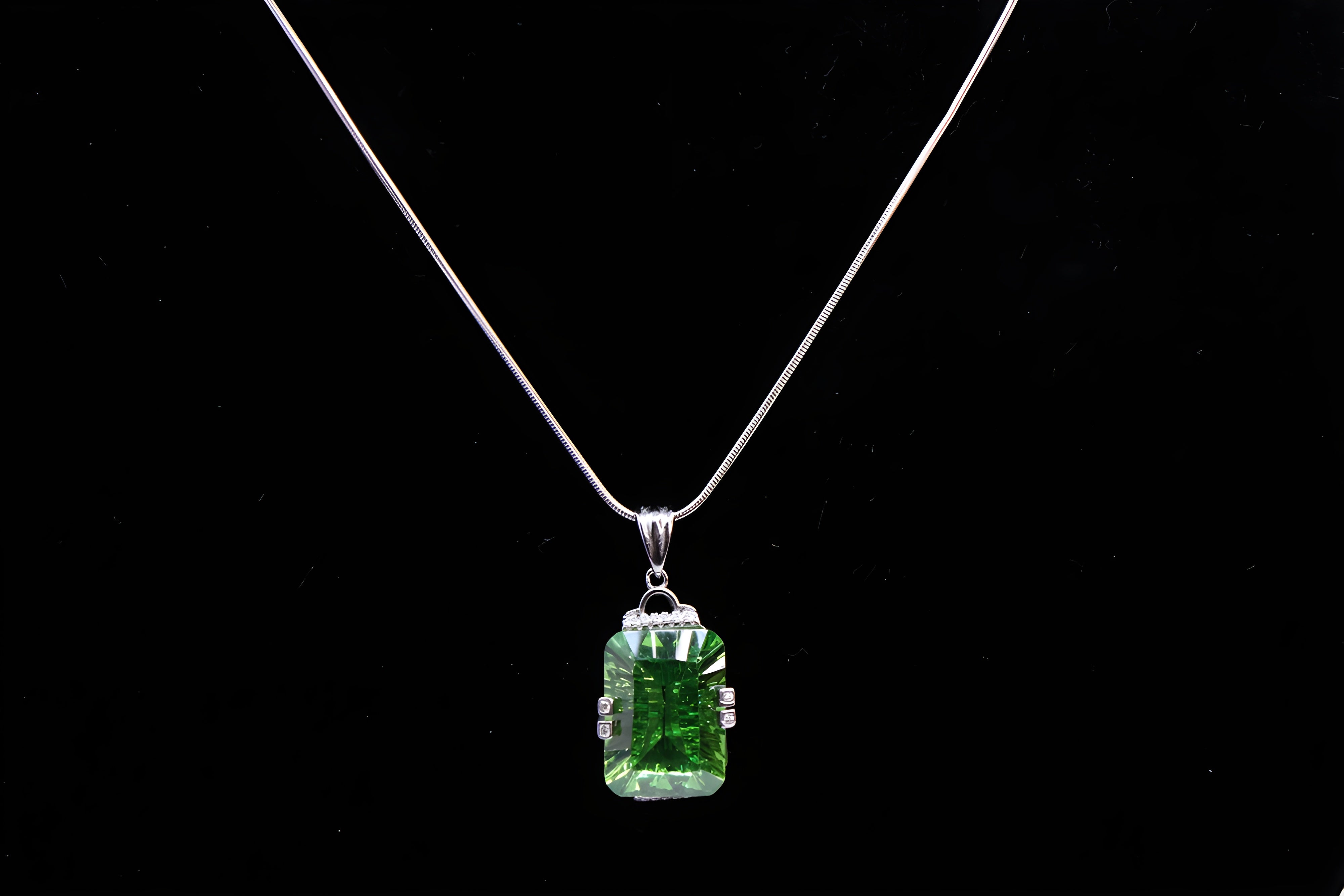 Sterling Silver Radiant Prism Pendant