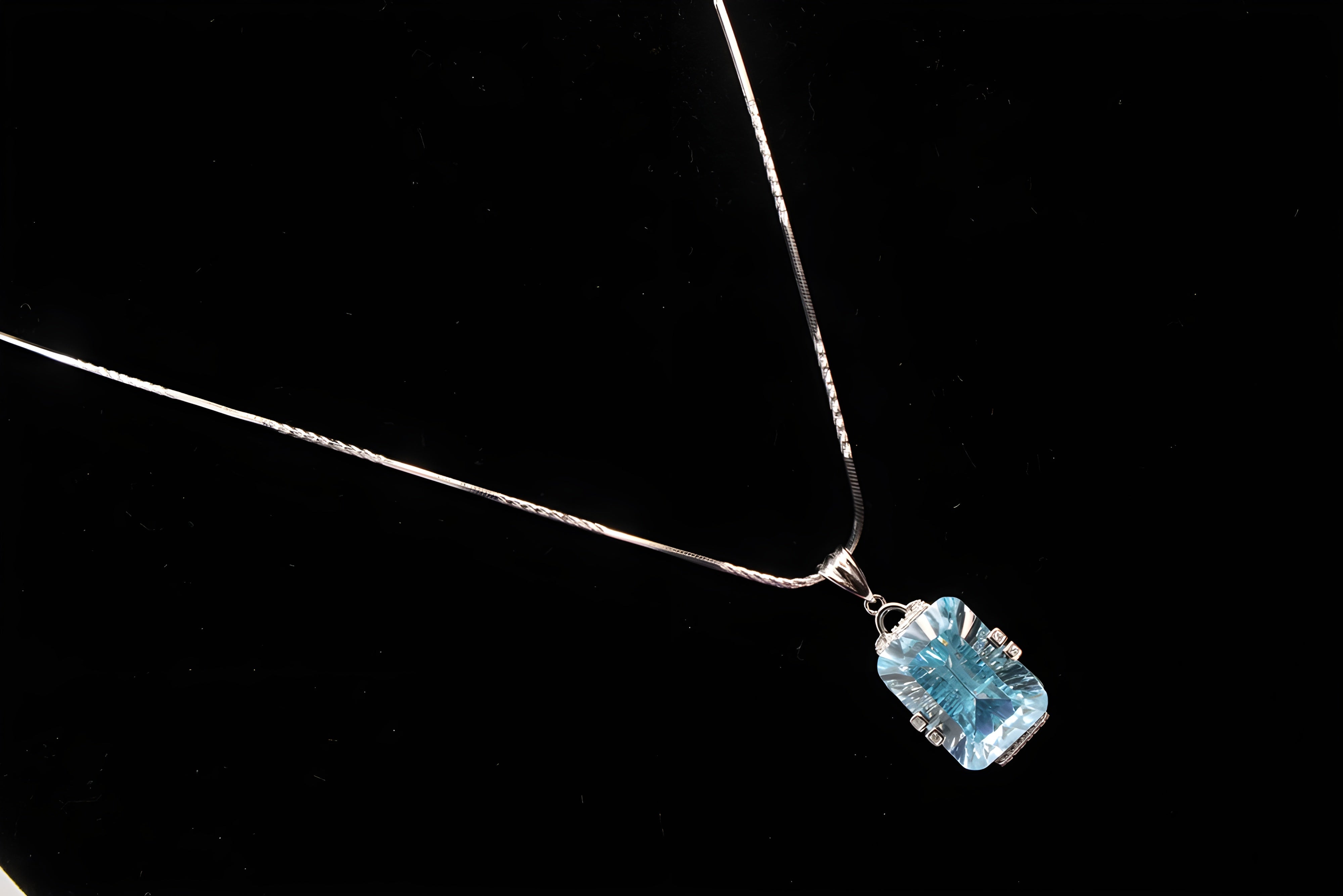 Sterling Silver Radiant Prism Pendant